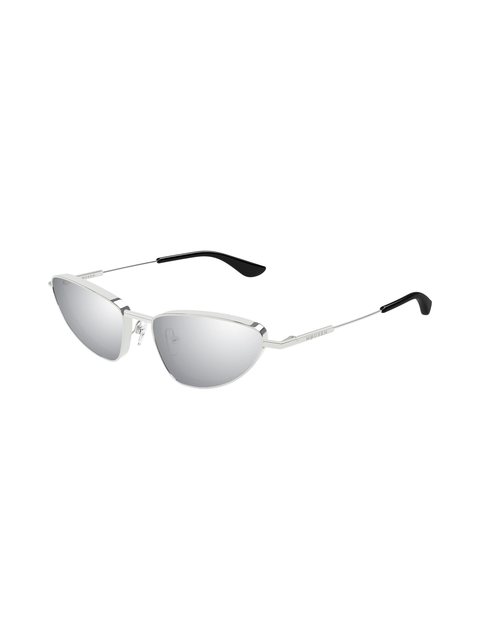 McQueen Women's Metal T-Bar 56MM Cat-Eye Sunglasses - Silver