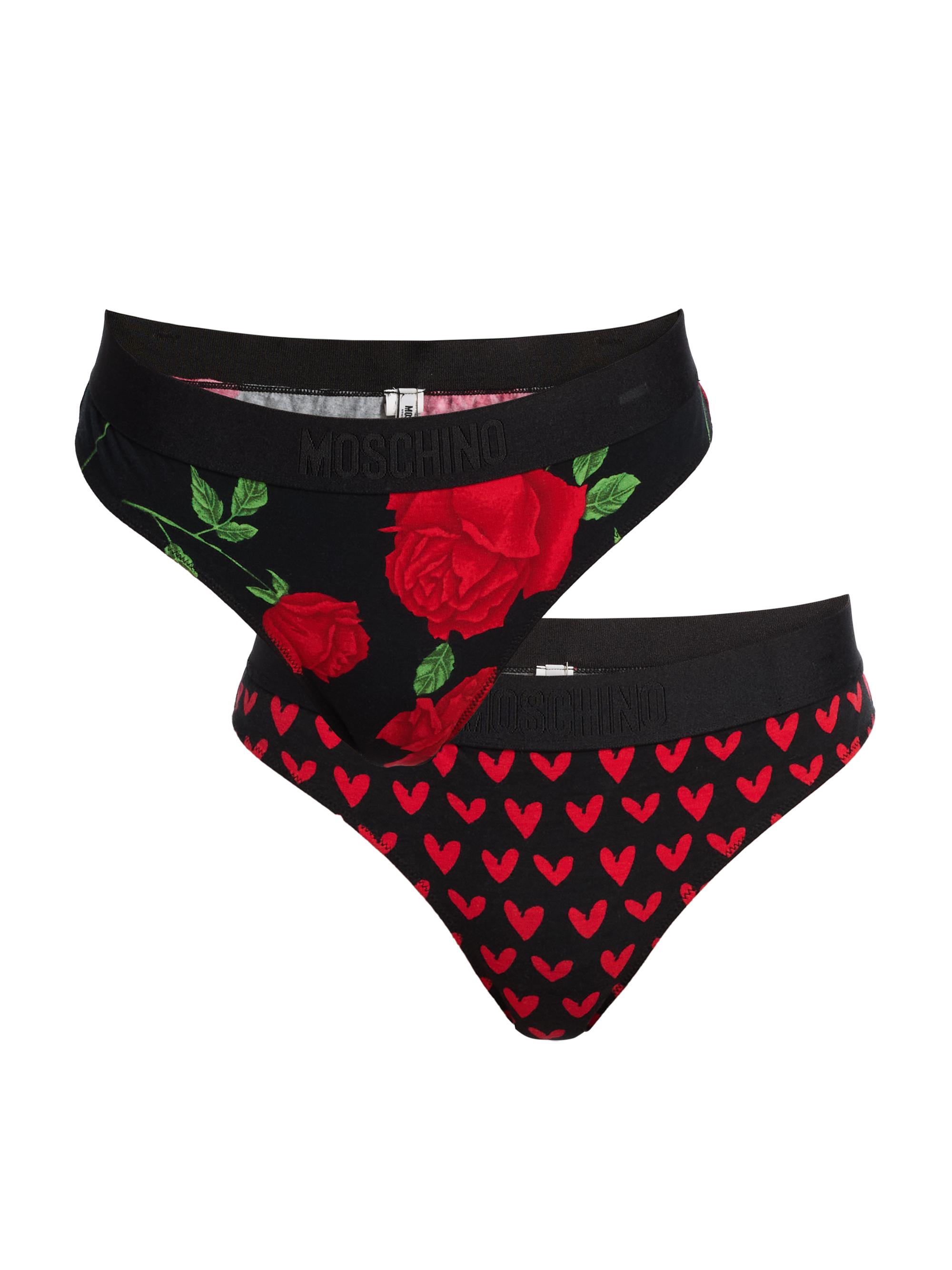 Moschino Women's  Intimo Donna Brief 2-Pack - Multi Black