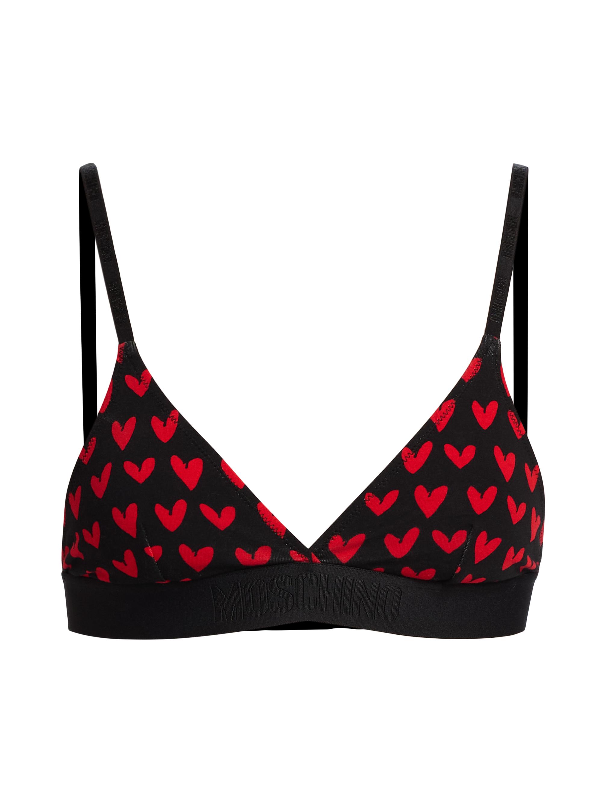 Moschino Women's Intimo Donna M Hearts Triangle Bra - Multi Black