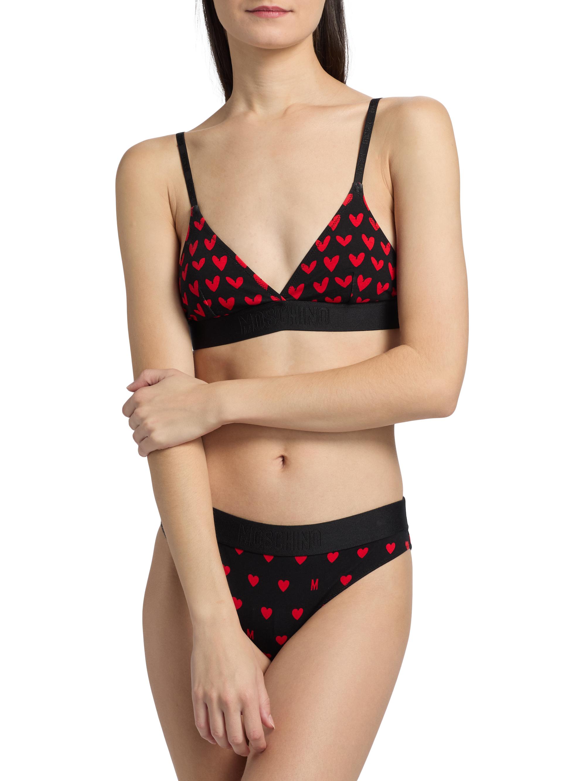 Moschino Intimo Donna M Hearts Triangle Bra | Saks Fifth Avenue