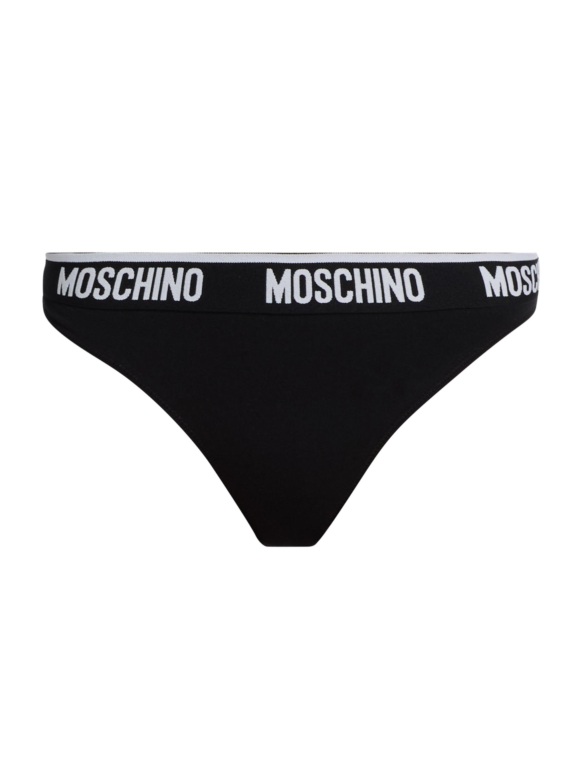 Moschino Women's  Intimo Donna 2-Pack Logo Thong Set - Black