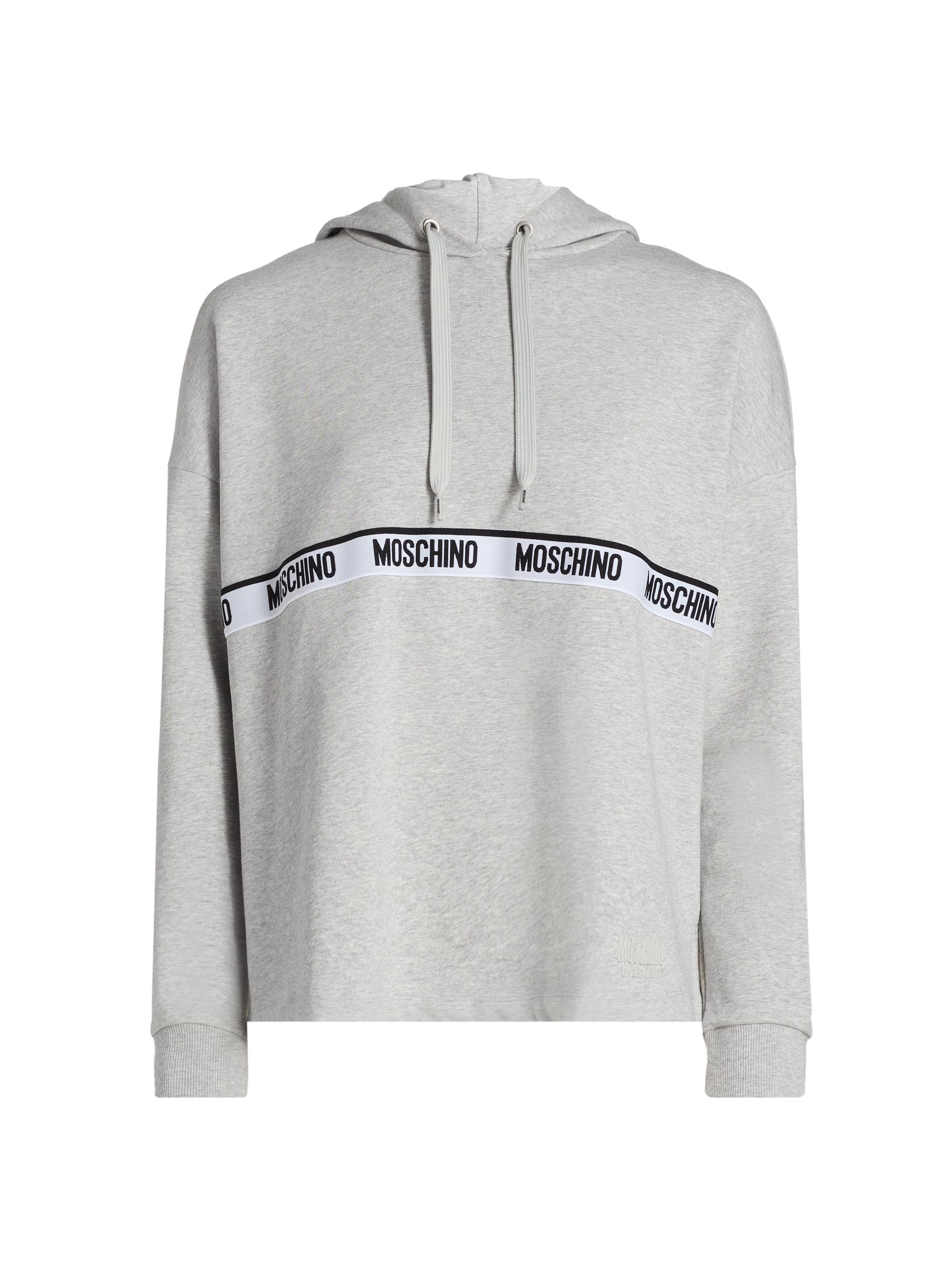 Moschino Women's  Intimo Donna Logo Stretch-Cotton Hoodie - Grey