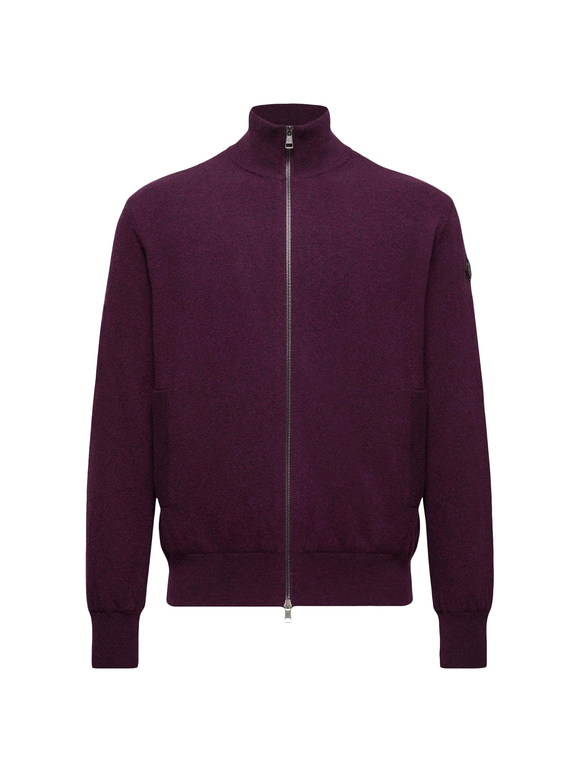 Moncler Men's Cardigan in Wool & Cashmere - Purple