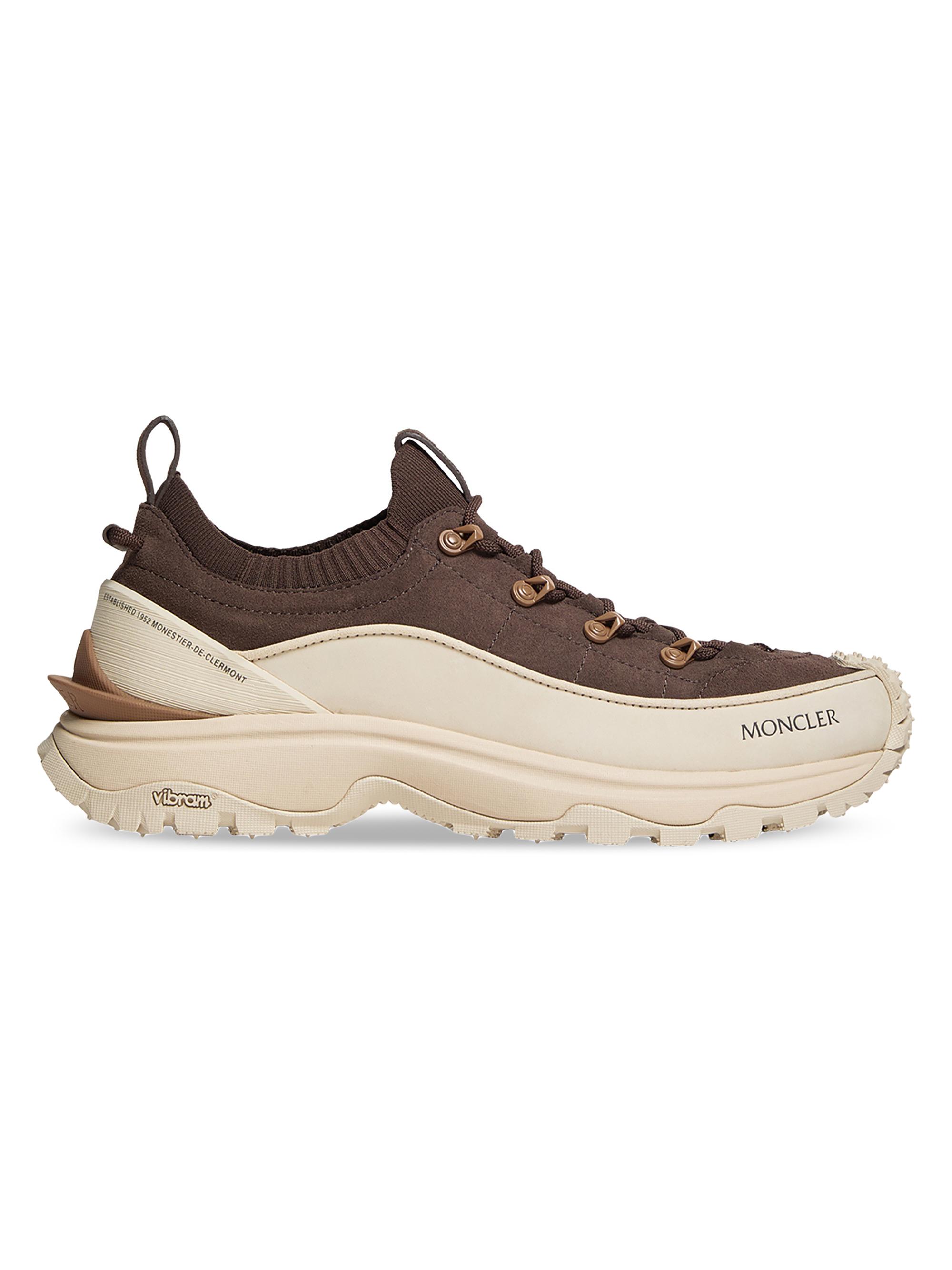 Moncler Men's Trailgrip Lite3 Sneakers in Nubuck & Suede - Brown