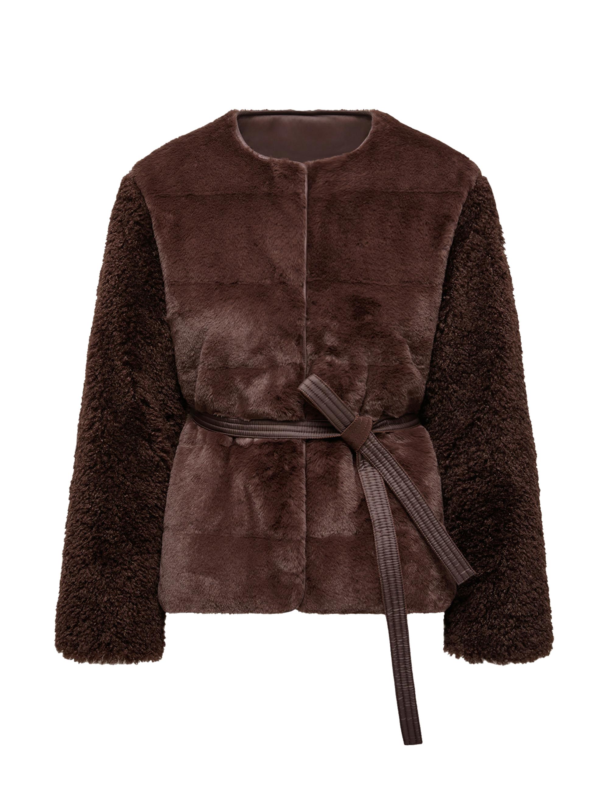 Moncler Jouillat Puffer Jacket in Faux Fur and Teddy Saks Fifth