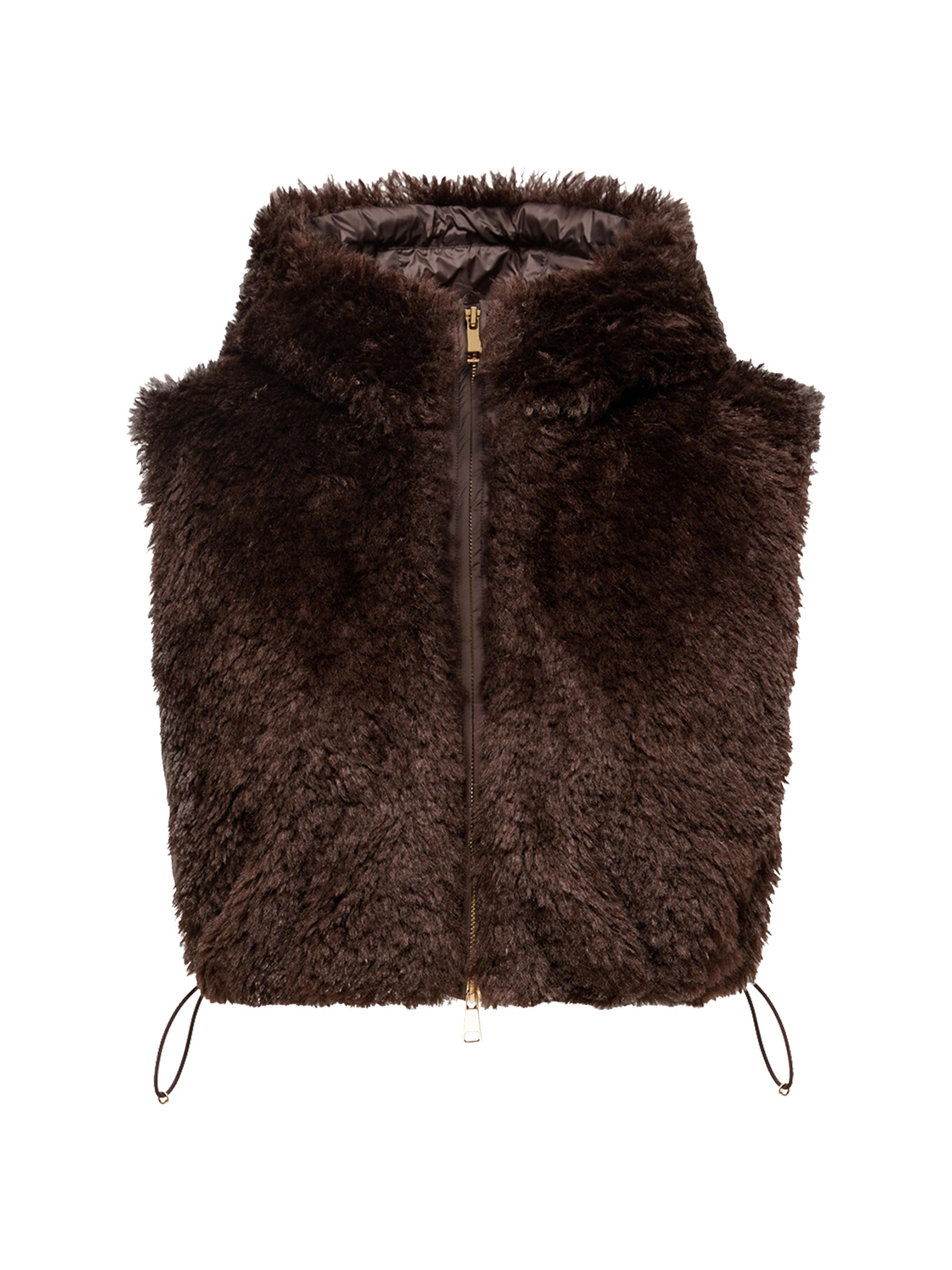 Moncler Women's Down-Filled Bib in Teddy - Taupe