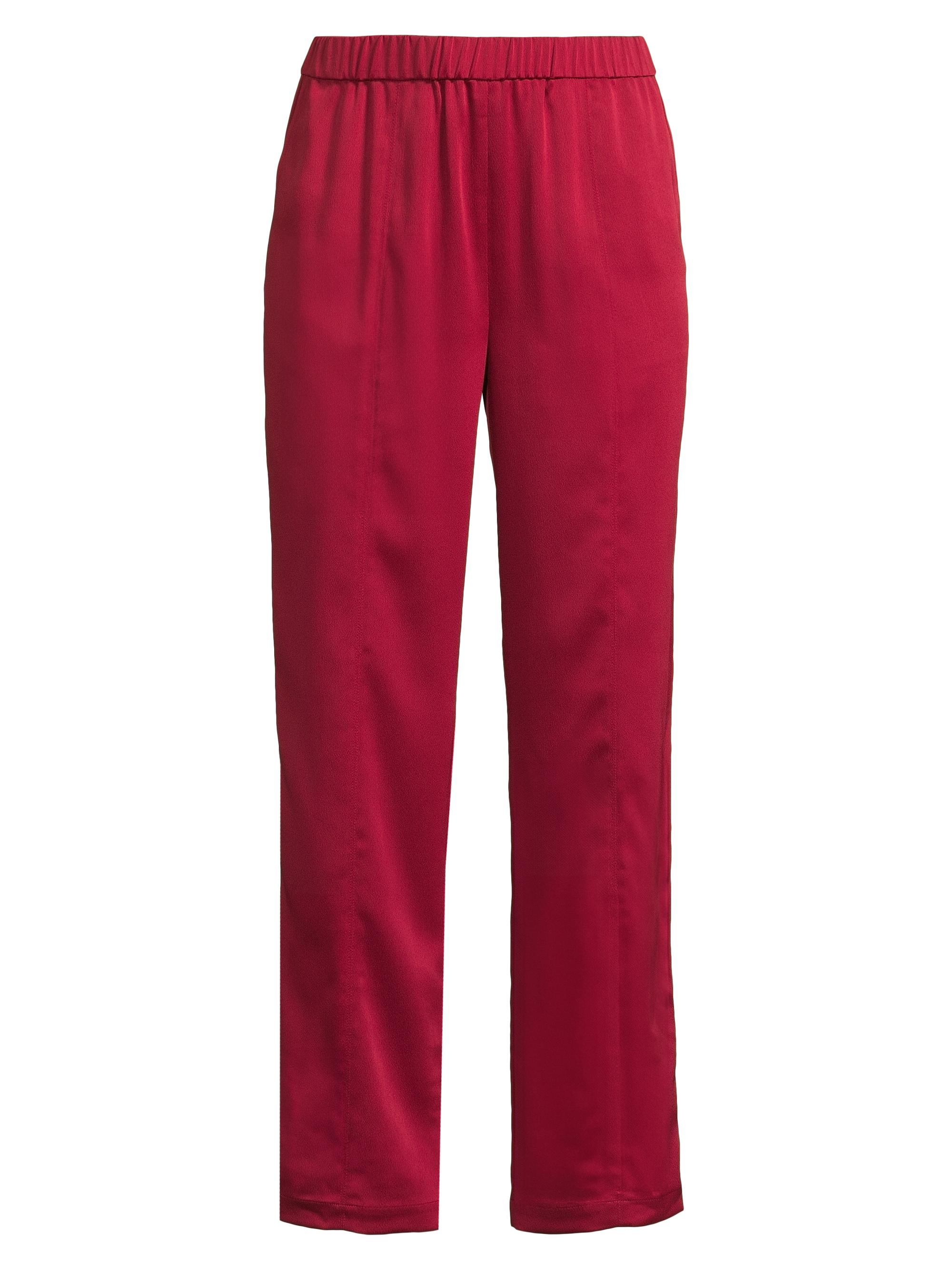Misook Women's Nora Crepe De Chine Straight-Leg Pants - Scarlet Red