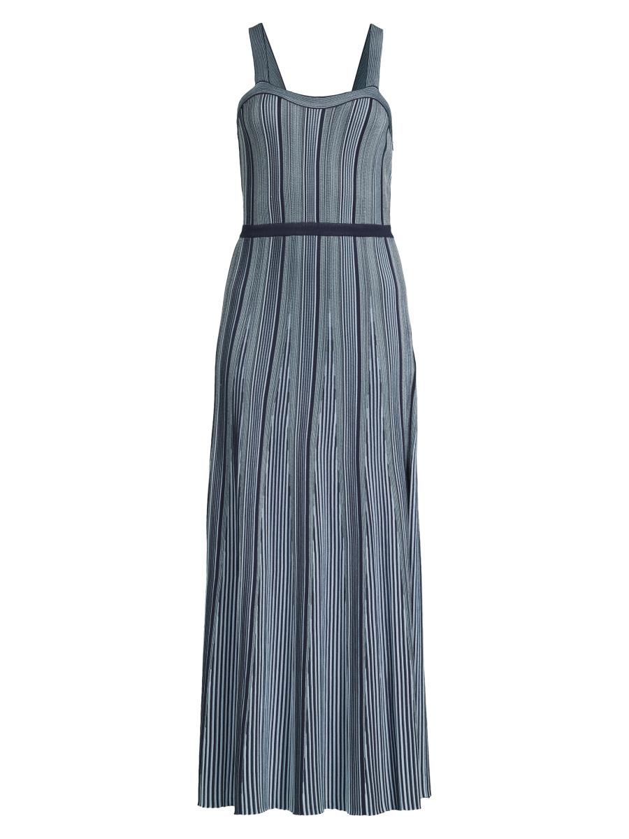 Misook Misook x Lani Lynn Vertical Striped Knit Maxi Dress | Saks Fifth  Avenue
