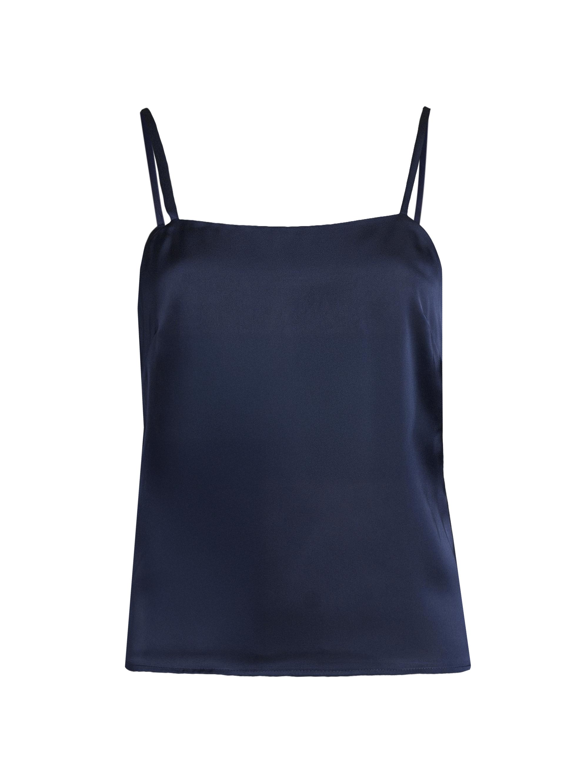 Misook Women's  x Lani Lynn Square Neck Crepe de Chine Camisole - Moonlight Navy