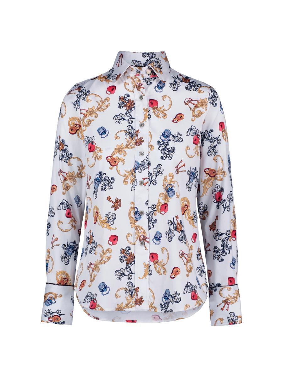 Robert Graham Women's Priscilla Lock Print Shirt In Neutral