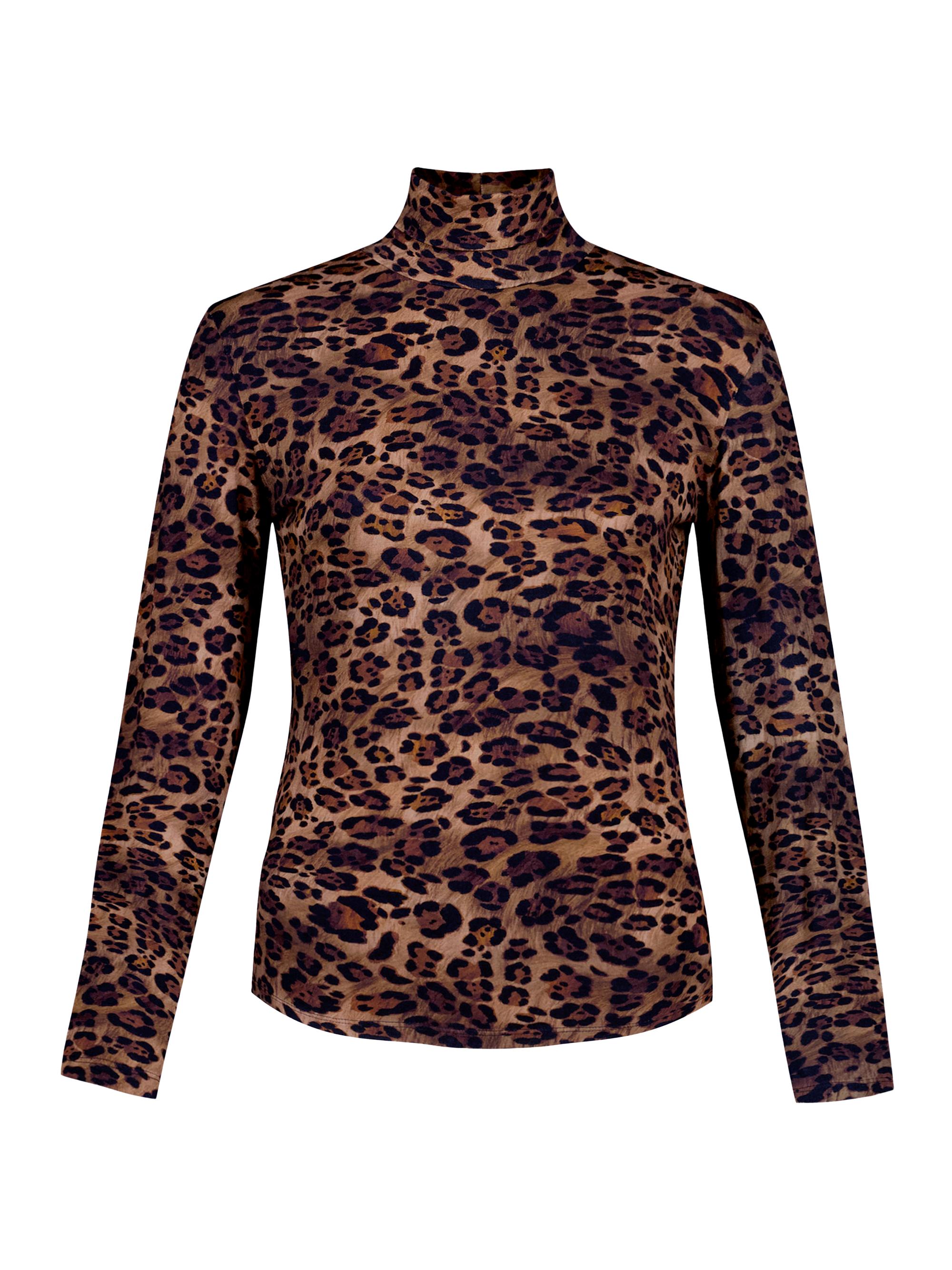 Robert Graham Women's Aubrey Leopard Print Slim-Fit Top