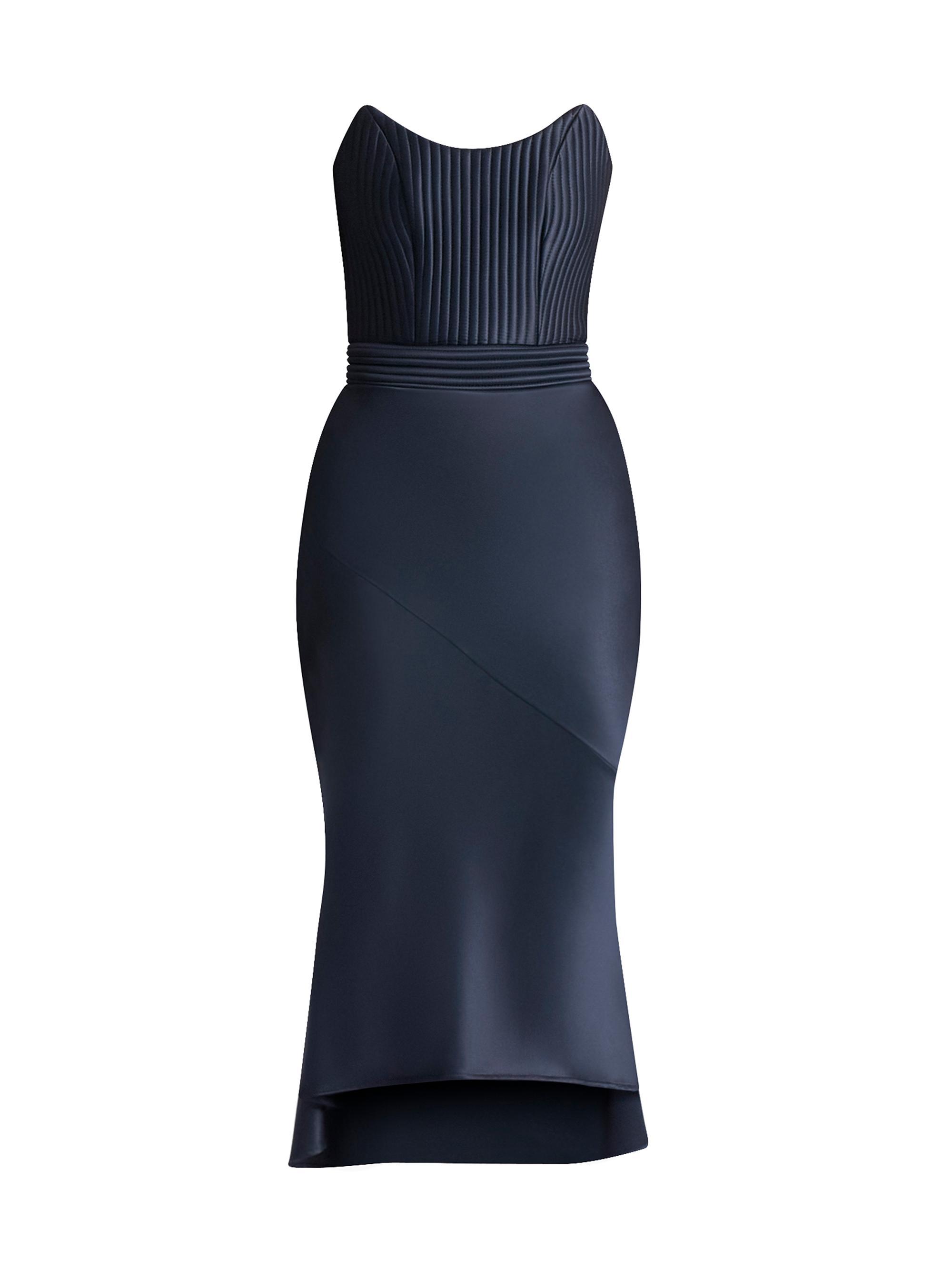 Zhivago Women's Germaine Stretch-Satin Midi-Dress - Black