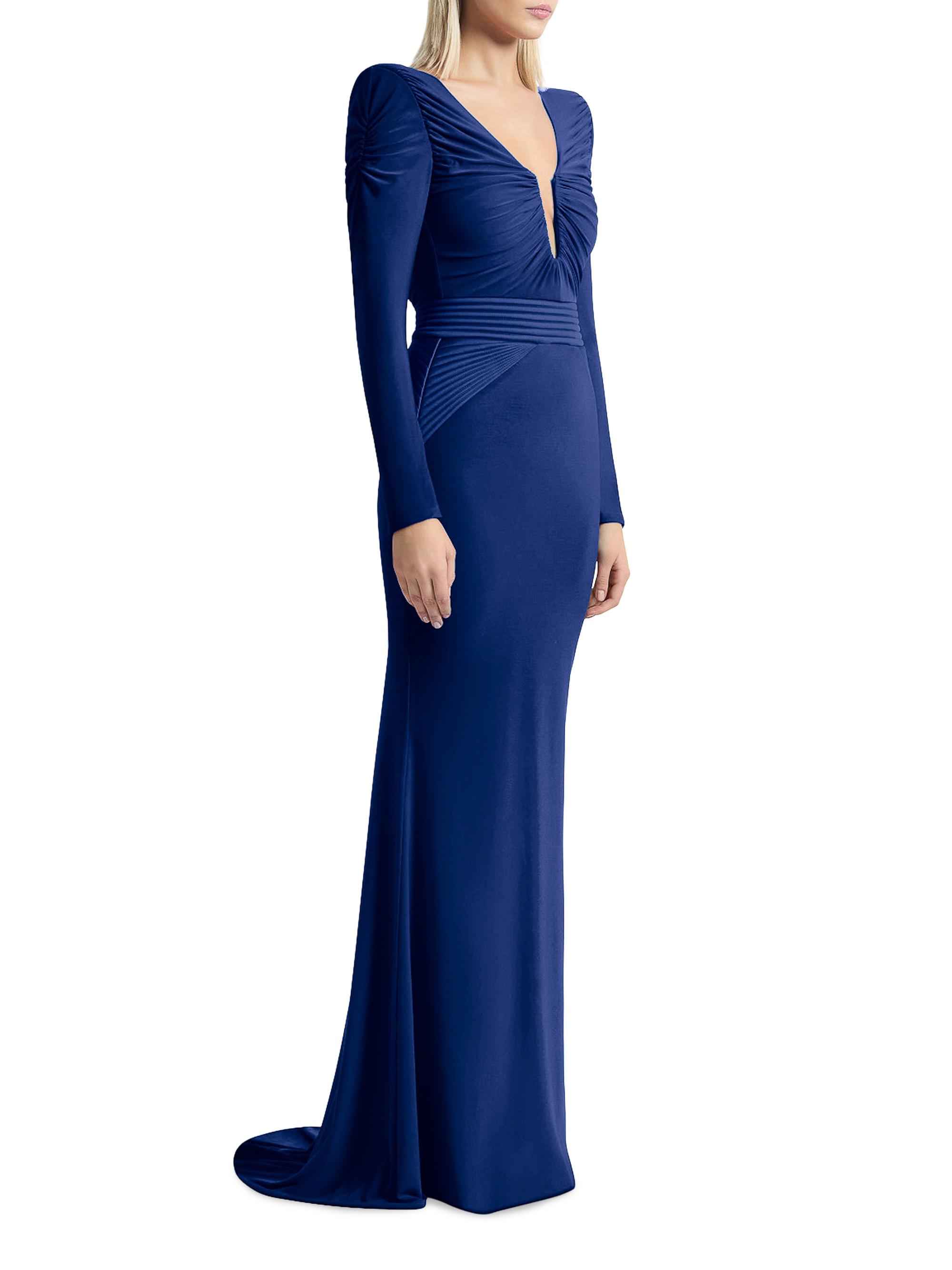 Zhivago Women's The Bloom Gathered Jersey Gown - Midnight | Thumbnail 4