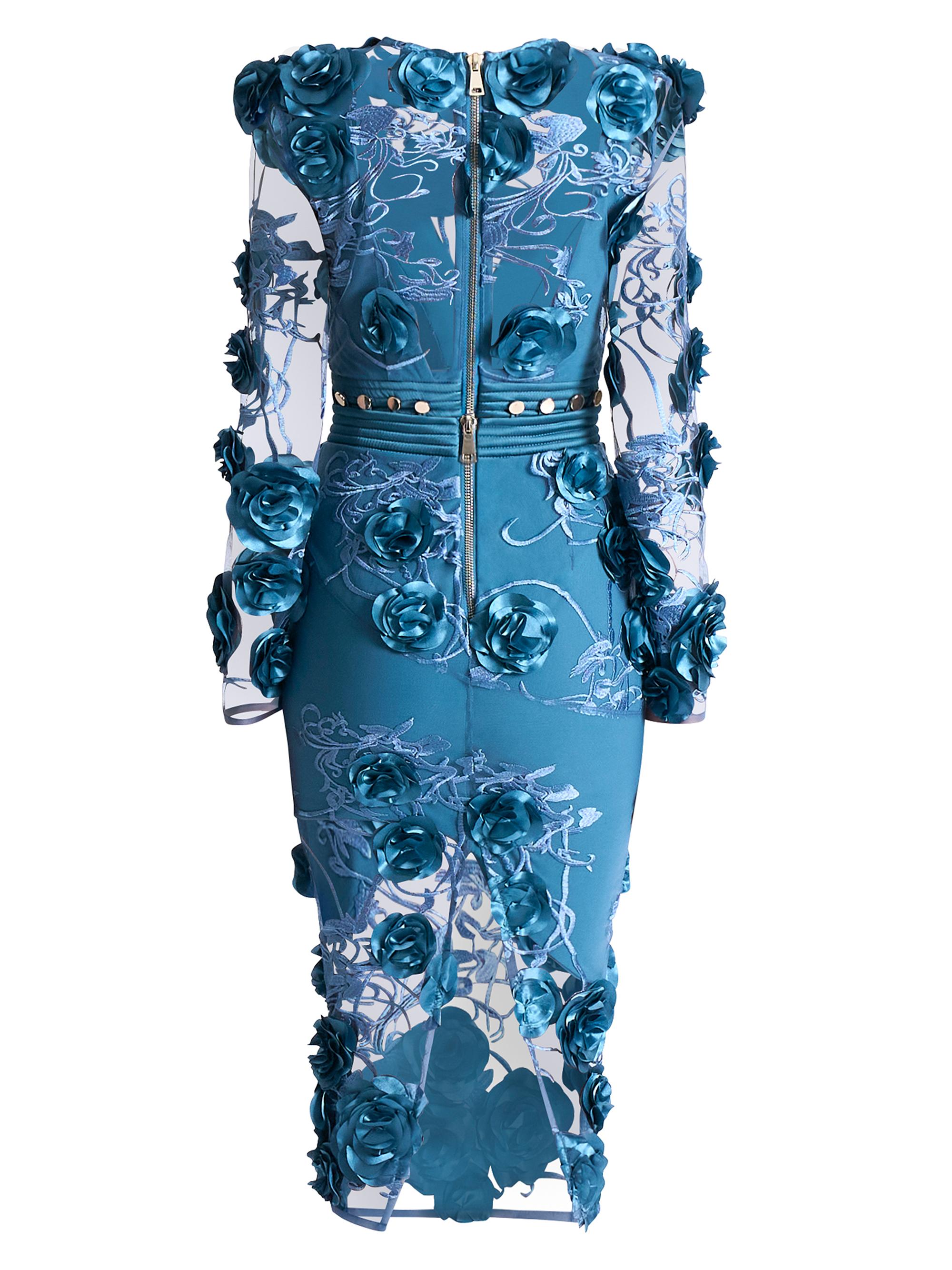 Zhivago Chimera Floral Mesh Midi-Dress | Saks Fifth Avenue