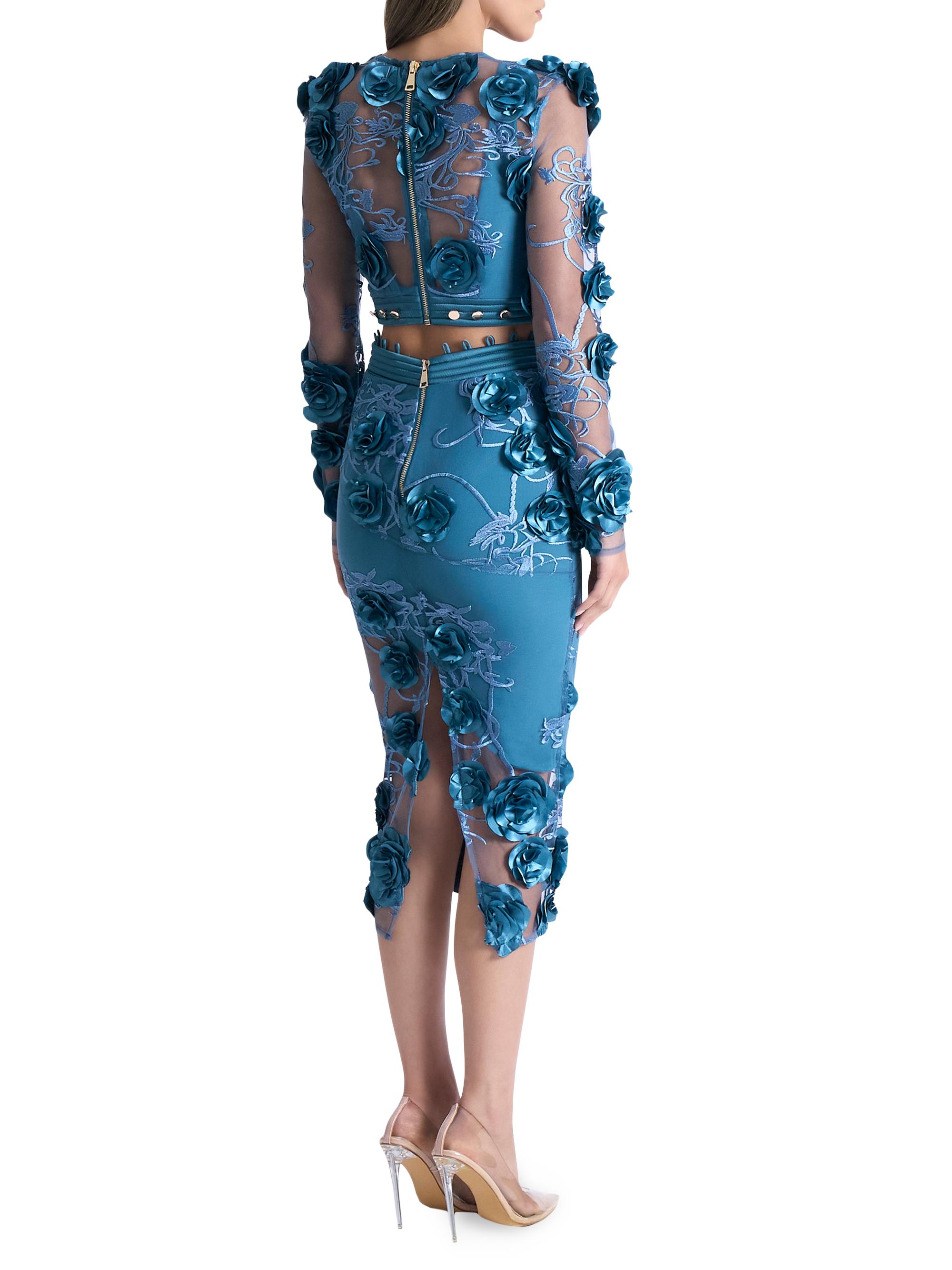 Zhivago Chimera Floral Mesh Midi-Dress | Saks Fifth Avenue