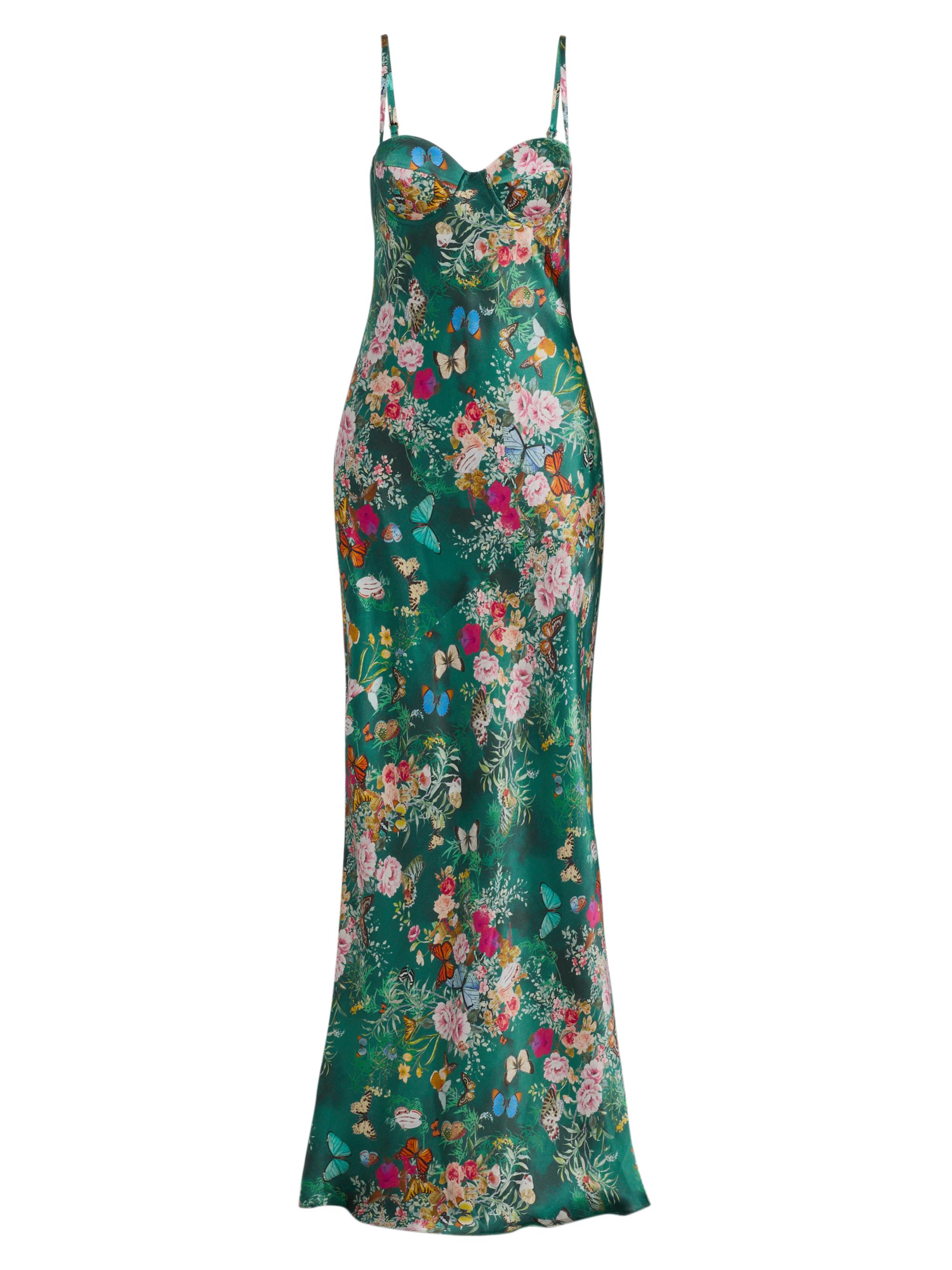 Alice + Olivia Samantha Butterfly Braided-Strap Maxi Dress