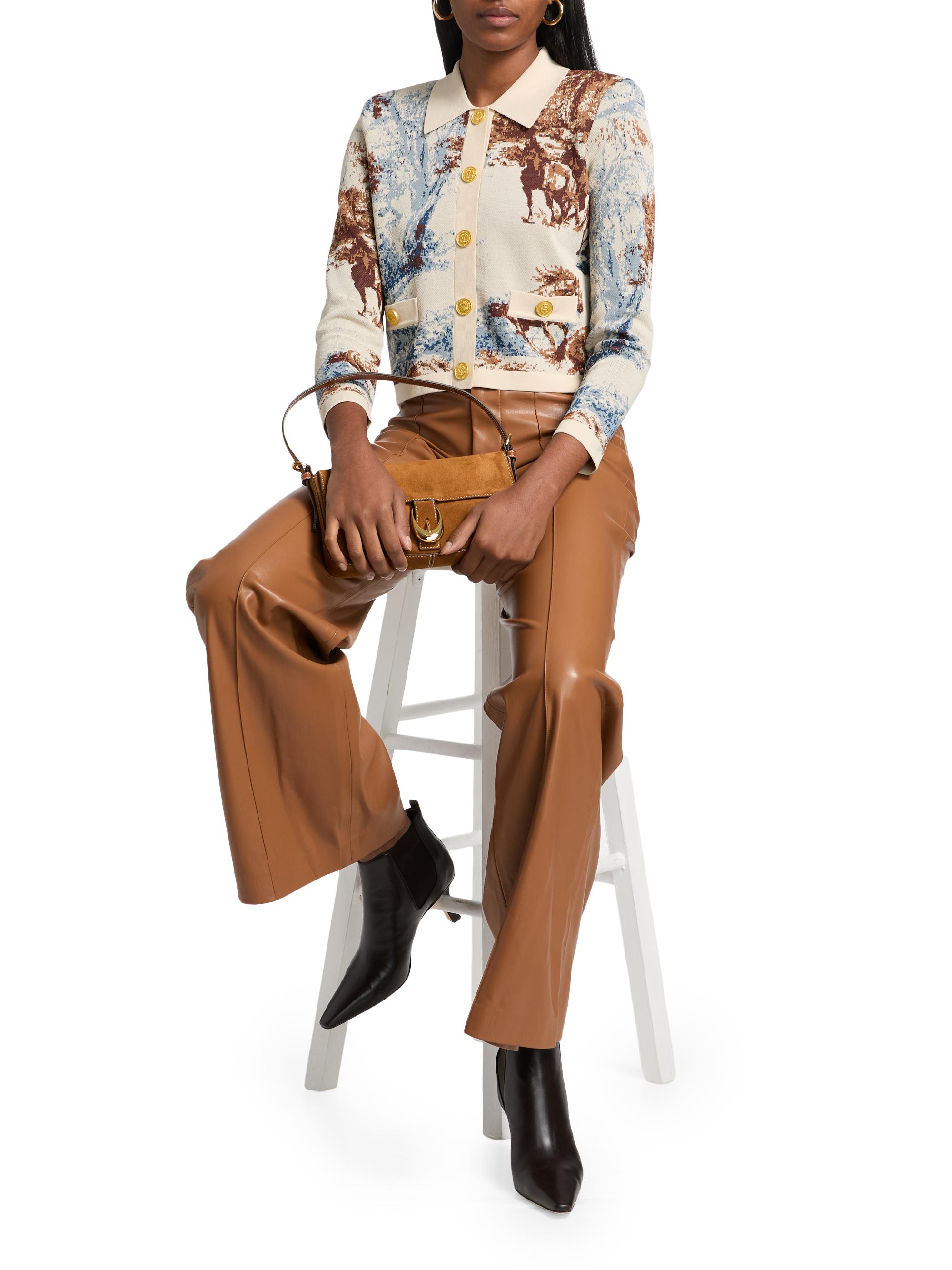 L'AGENCE Osiris Jacquard Collard Cardigan | Saks Fifth Avenue