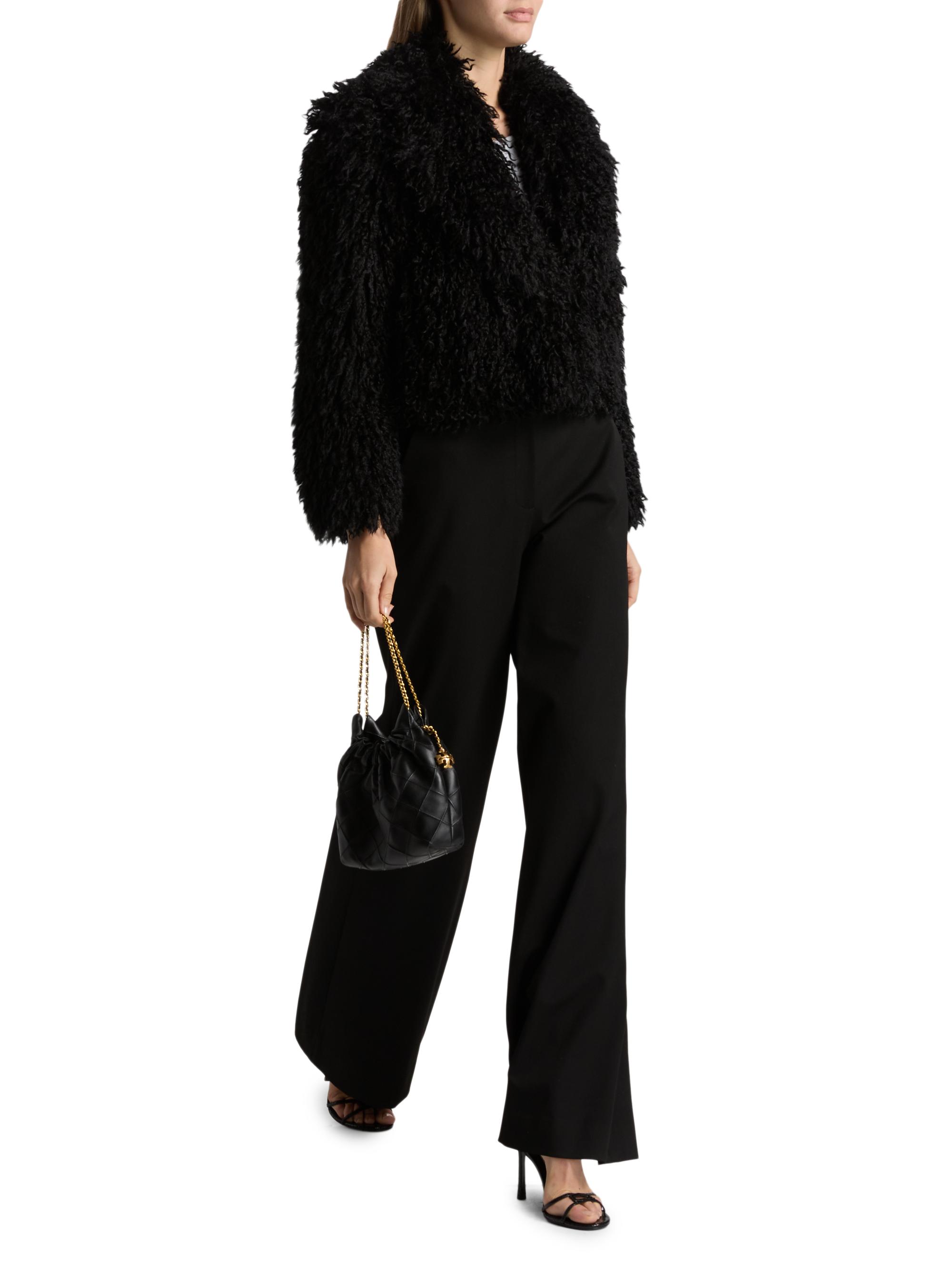 L'AGENCE Aura Faux-Fur Cropped Coat | Saks Fifth Avenue