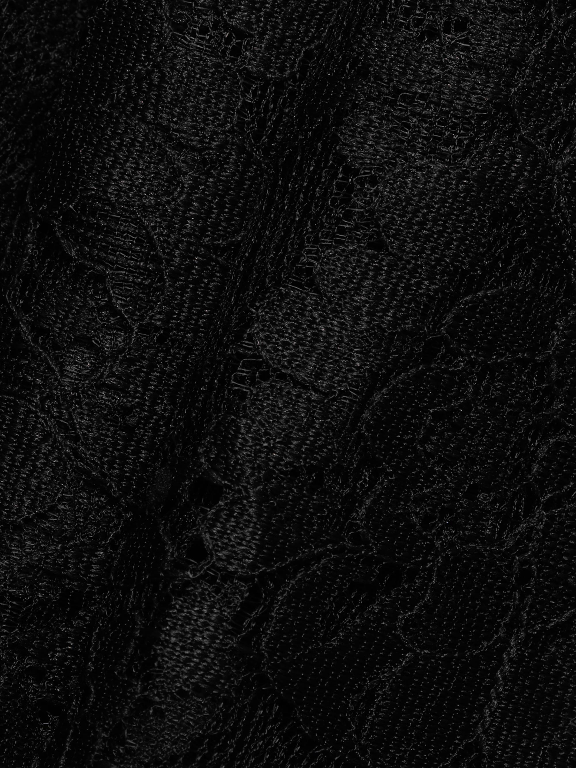 L'AGENCE Women's Makena Sheer Floral Lace Pencil Skirt - Black | Thumbnail 7