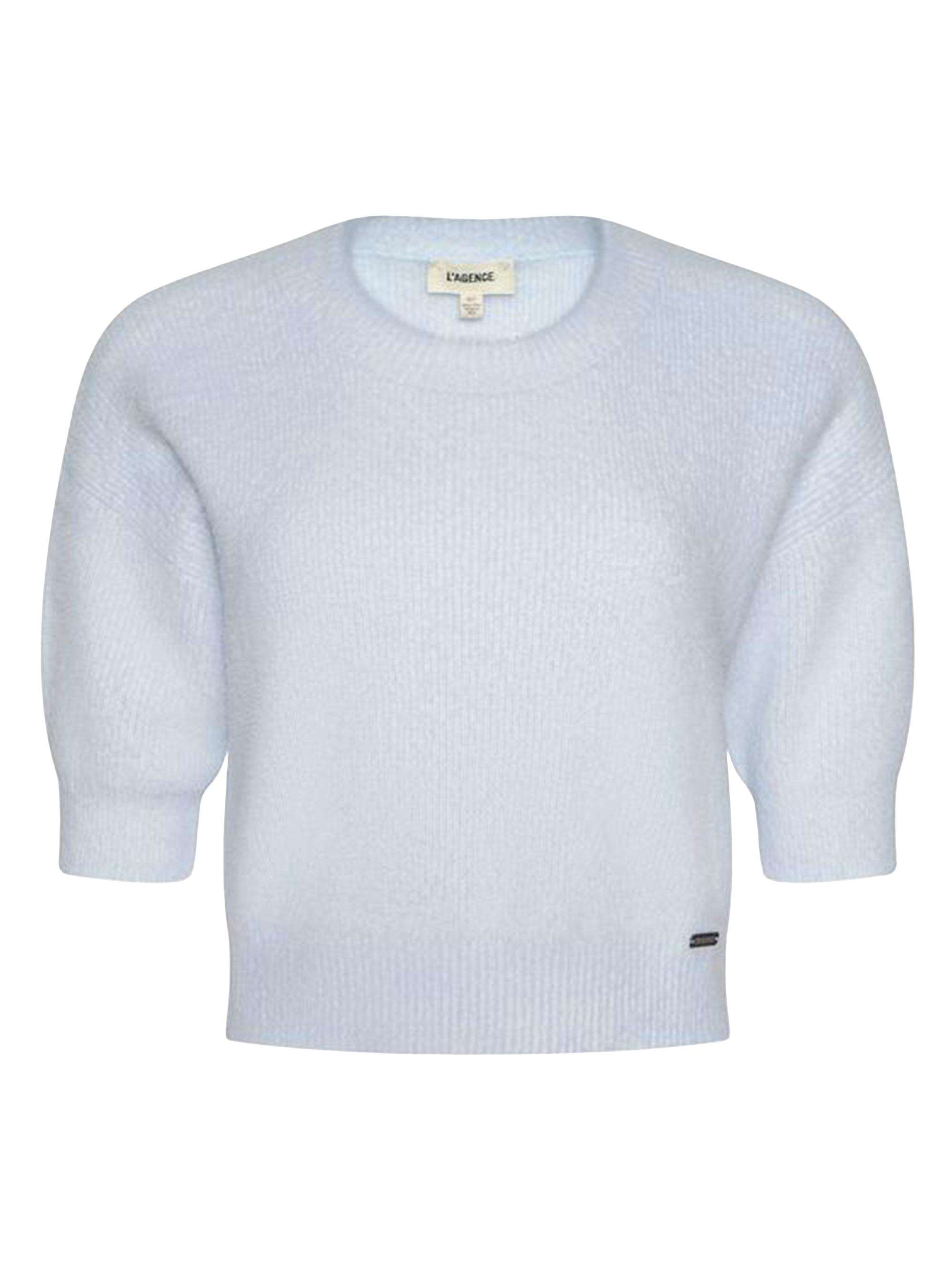 L'AGENCE Women's Guinevere Crop Sweater - Pale Mist Blue
