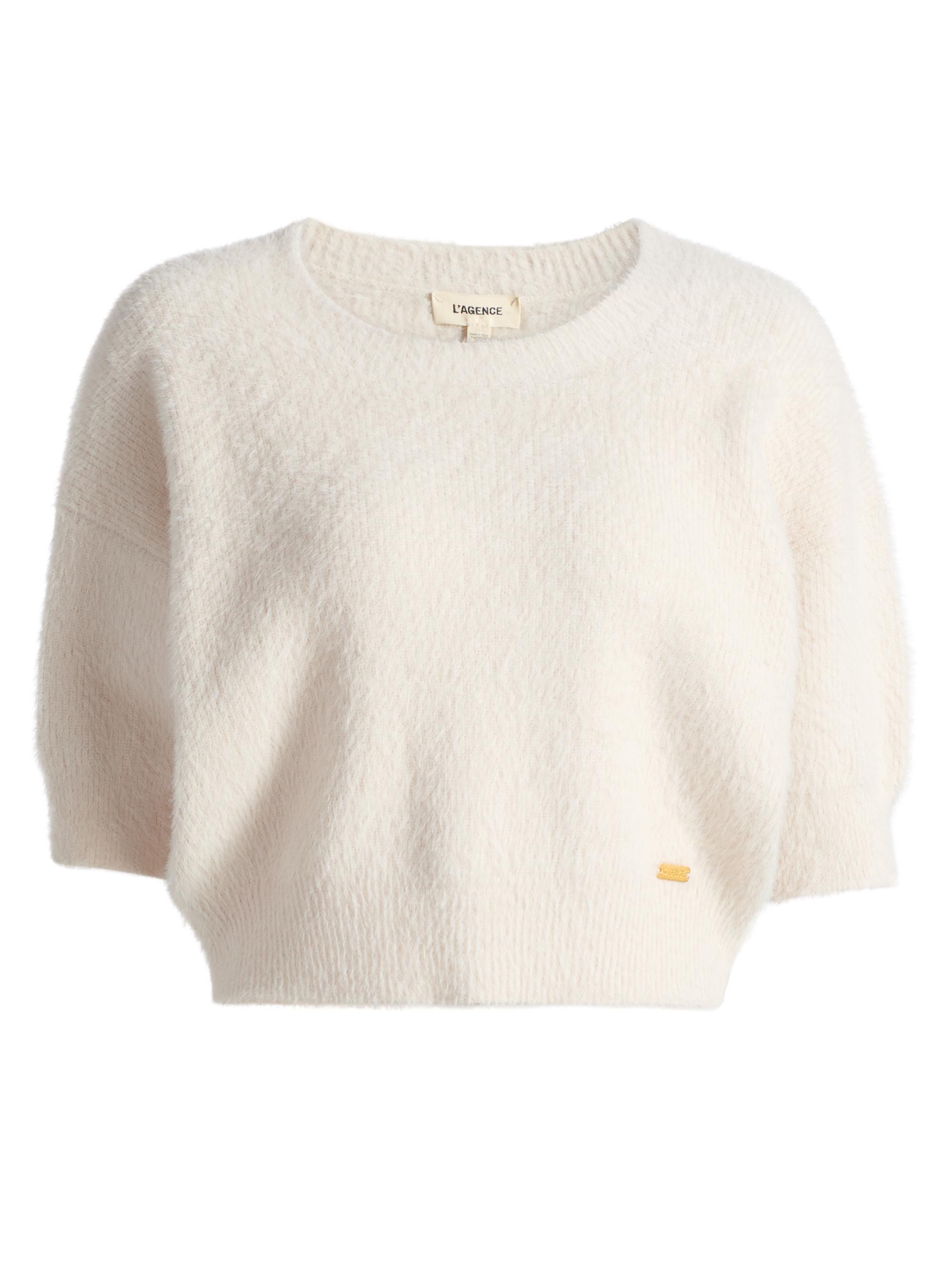 L'AGENCE Women's Guinevere Crop Sweater - Pale Mist Blue