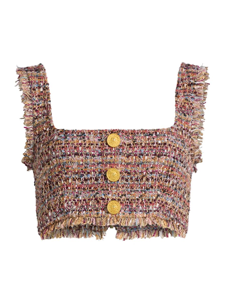L'AGENCE Maylin Tweed Bralette Top | Saks Fifth Avenue