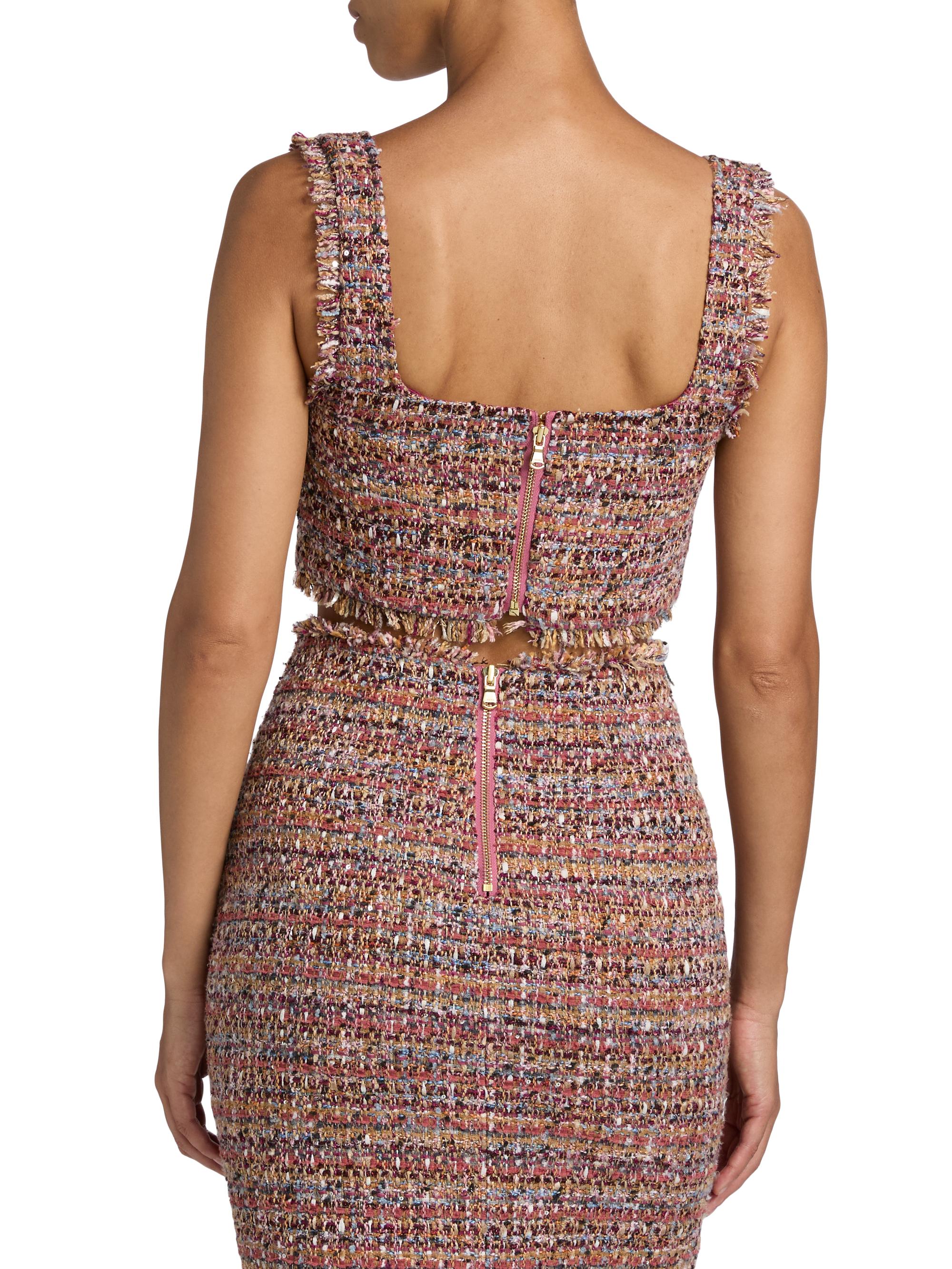 L'AGENCE Maylin Tweed Bralette Top | Saks Fifth Avenue