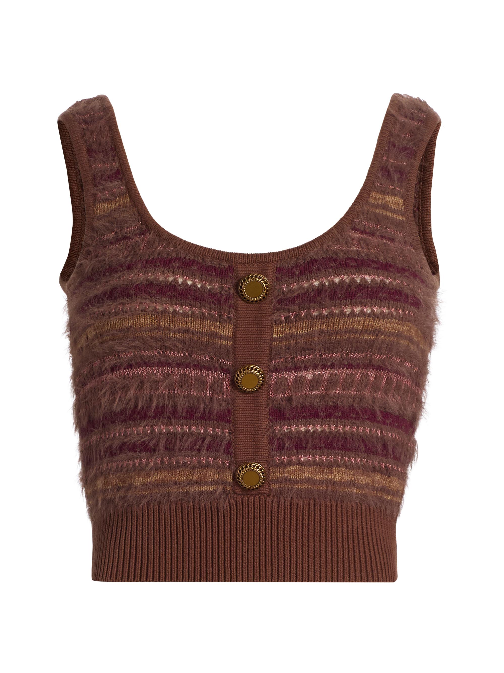 L'AGENCE Women's Galene Knit Scoopneck Tank - Natural Mauve Multi