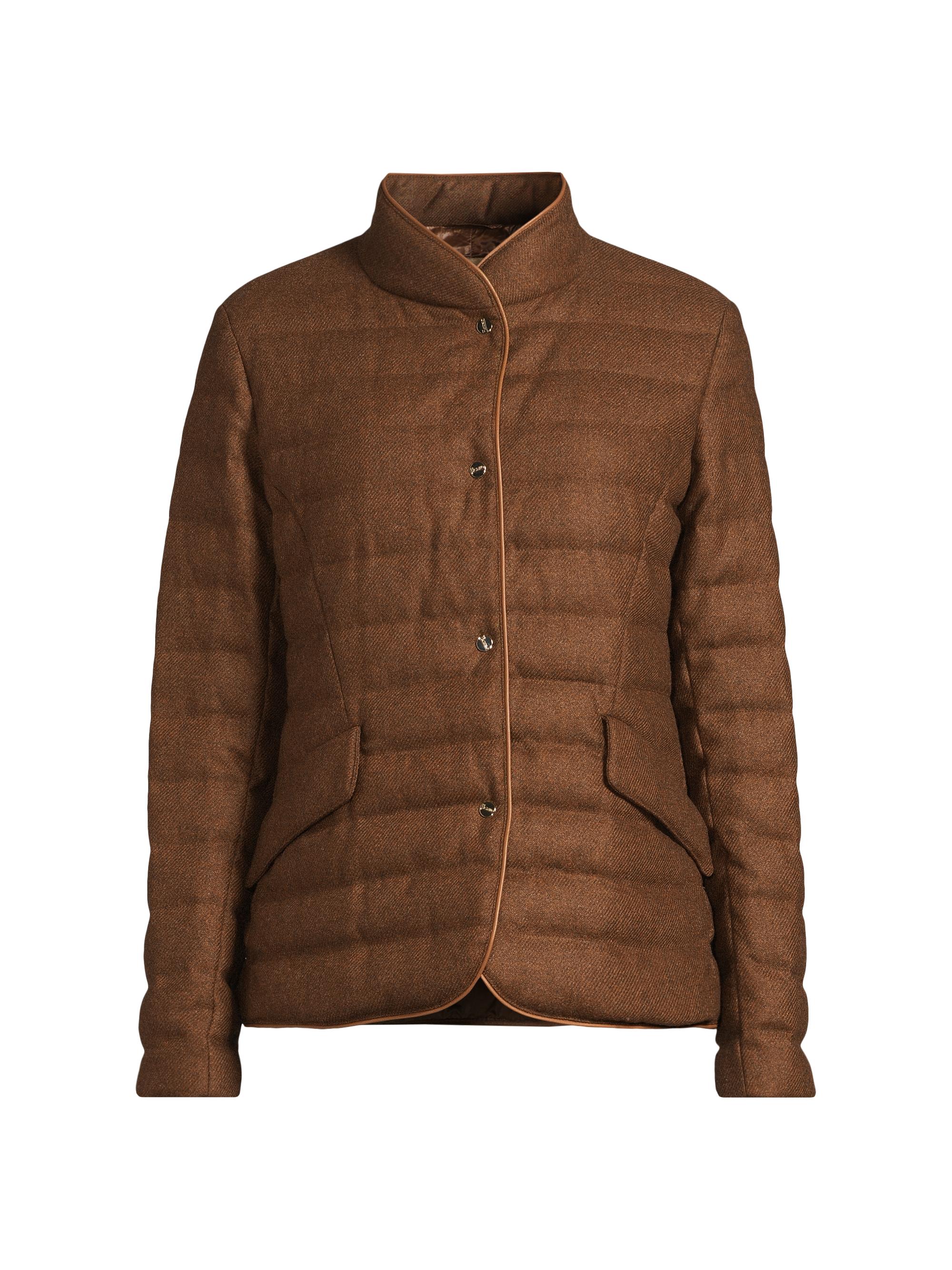 Herno Women's Quilted Virgin Wool-Blend Down Blazer - Cuoio