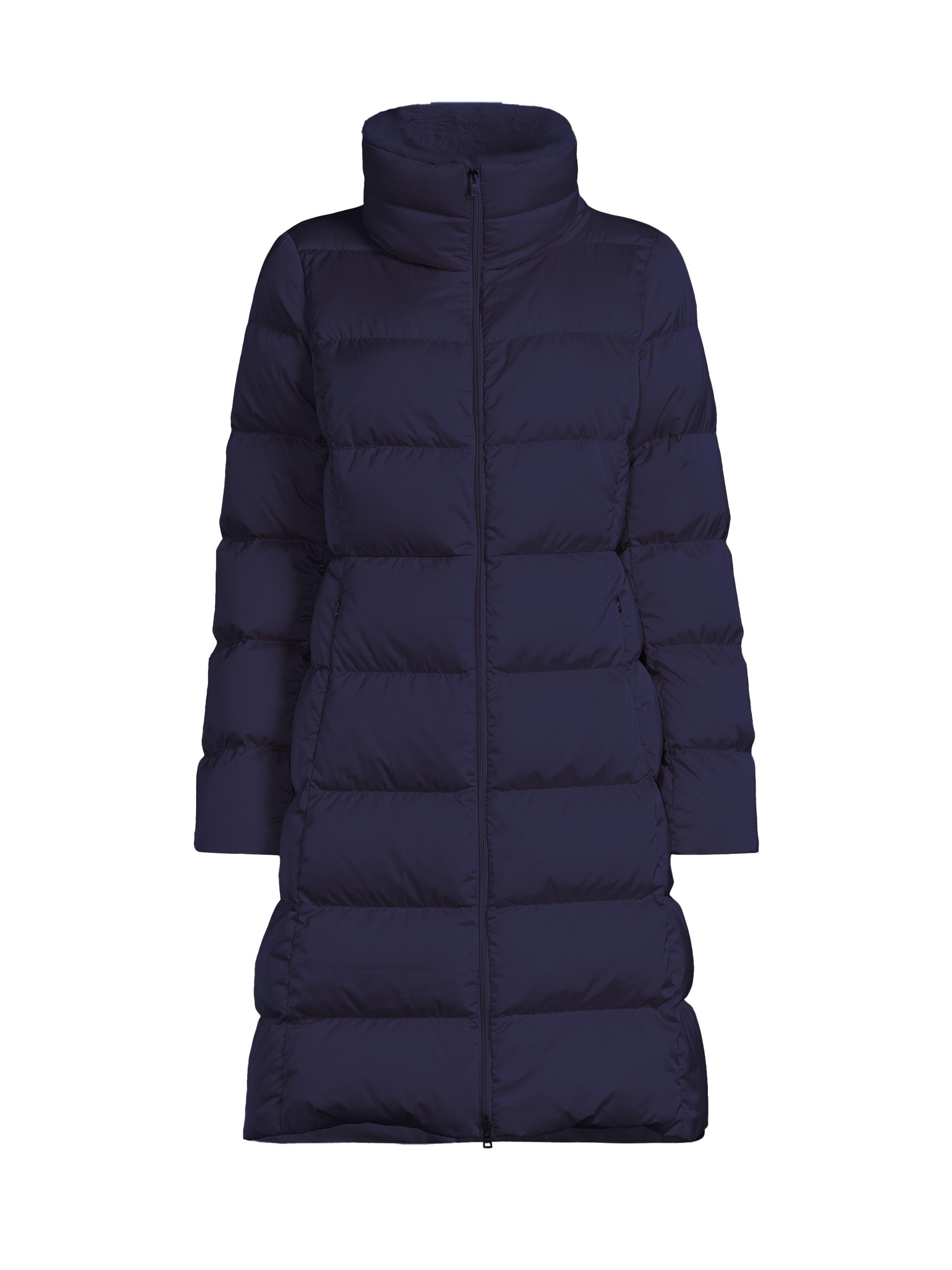 Herno Women's Satin Fit & Flare Puffer Coat - New Blue