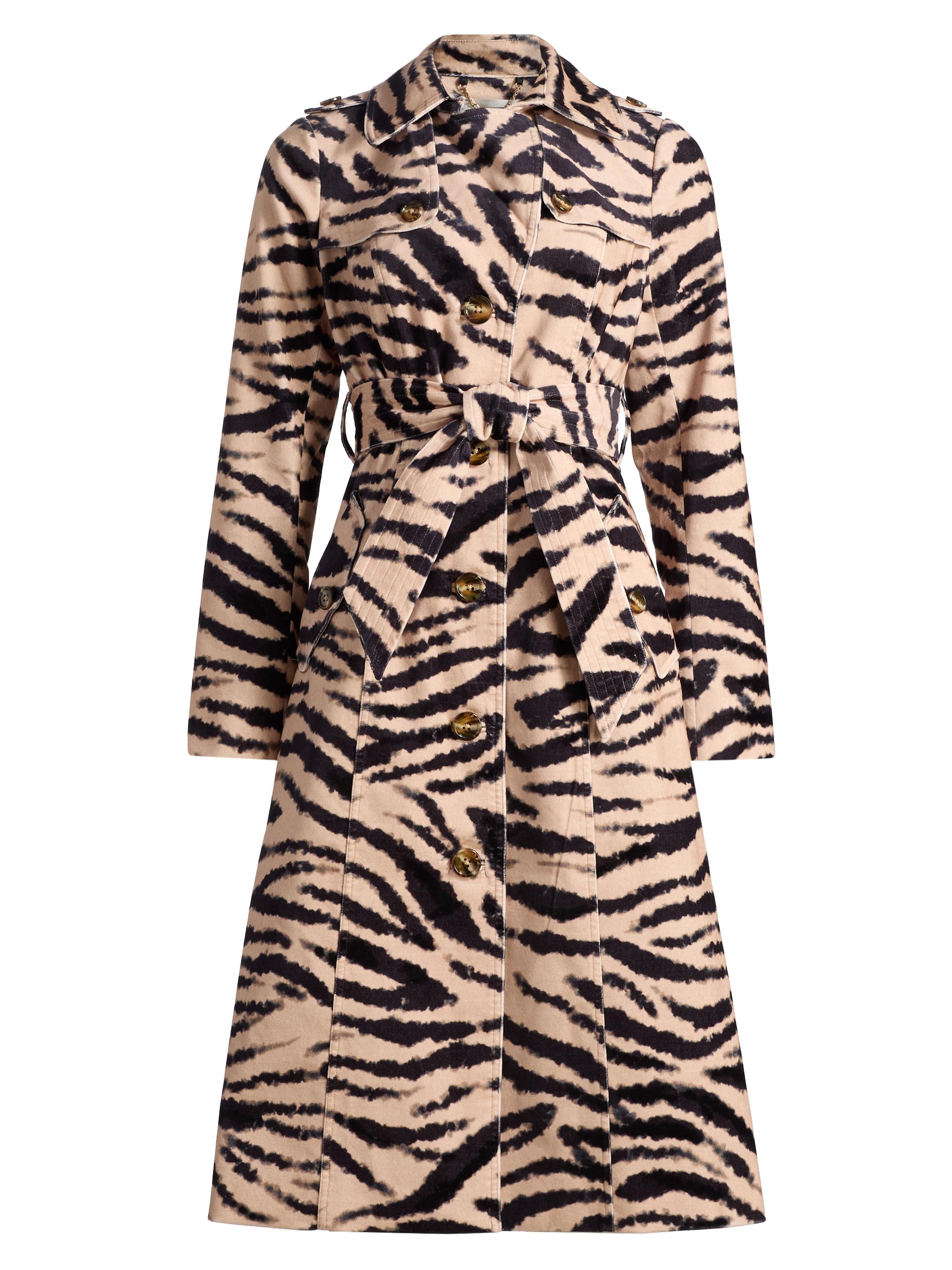 Cara Cara Karlie Zebra-Print Trench Coat | Saks Fifth Avenue