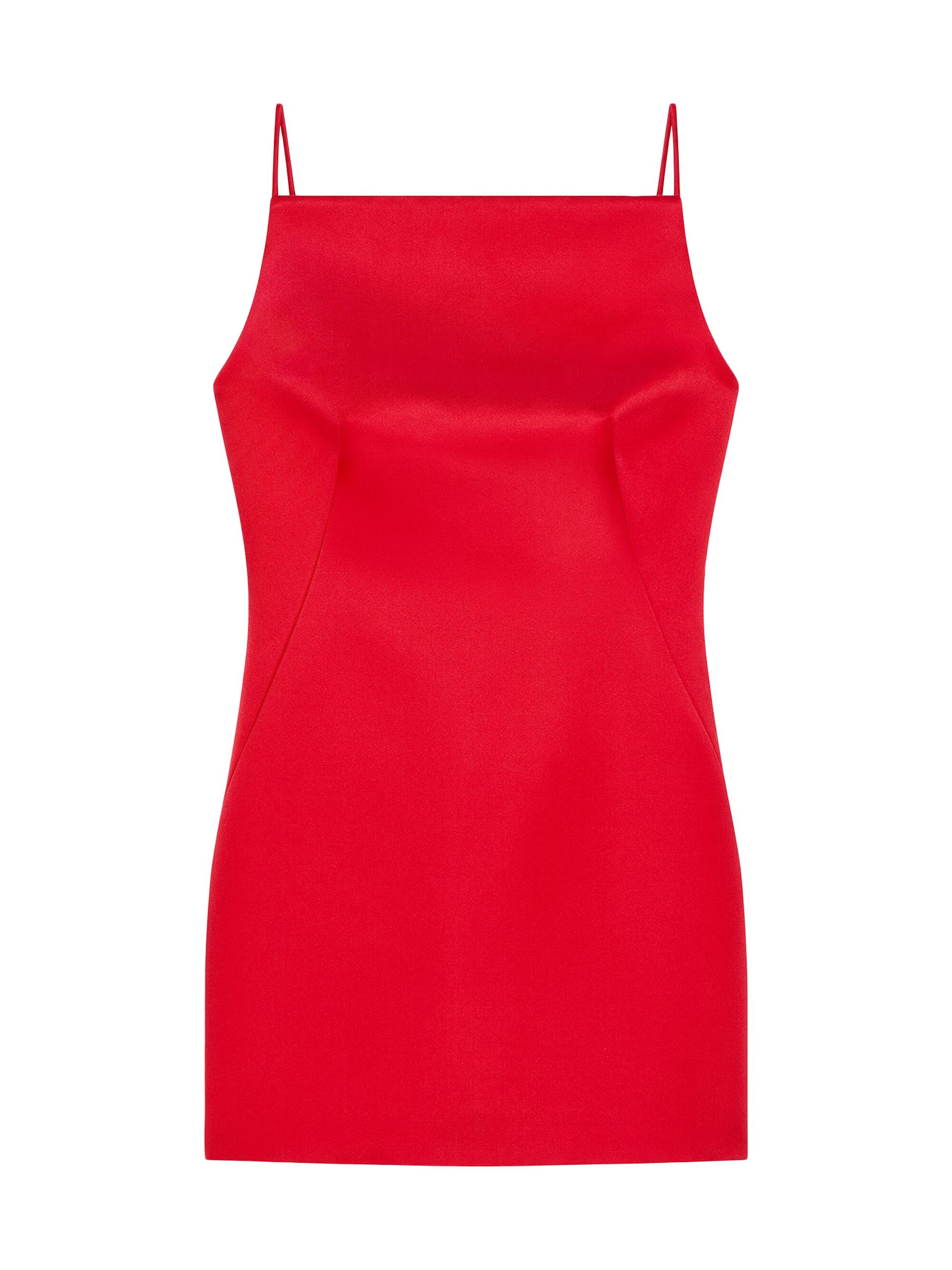 Givenchy Women's Mini Straps Dress in Satin - Vermillon