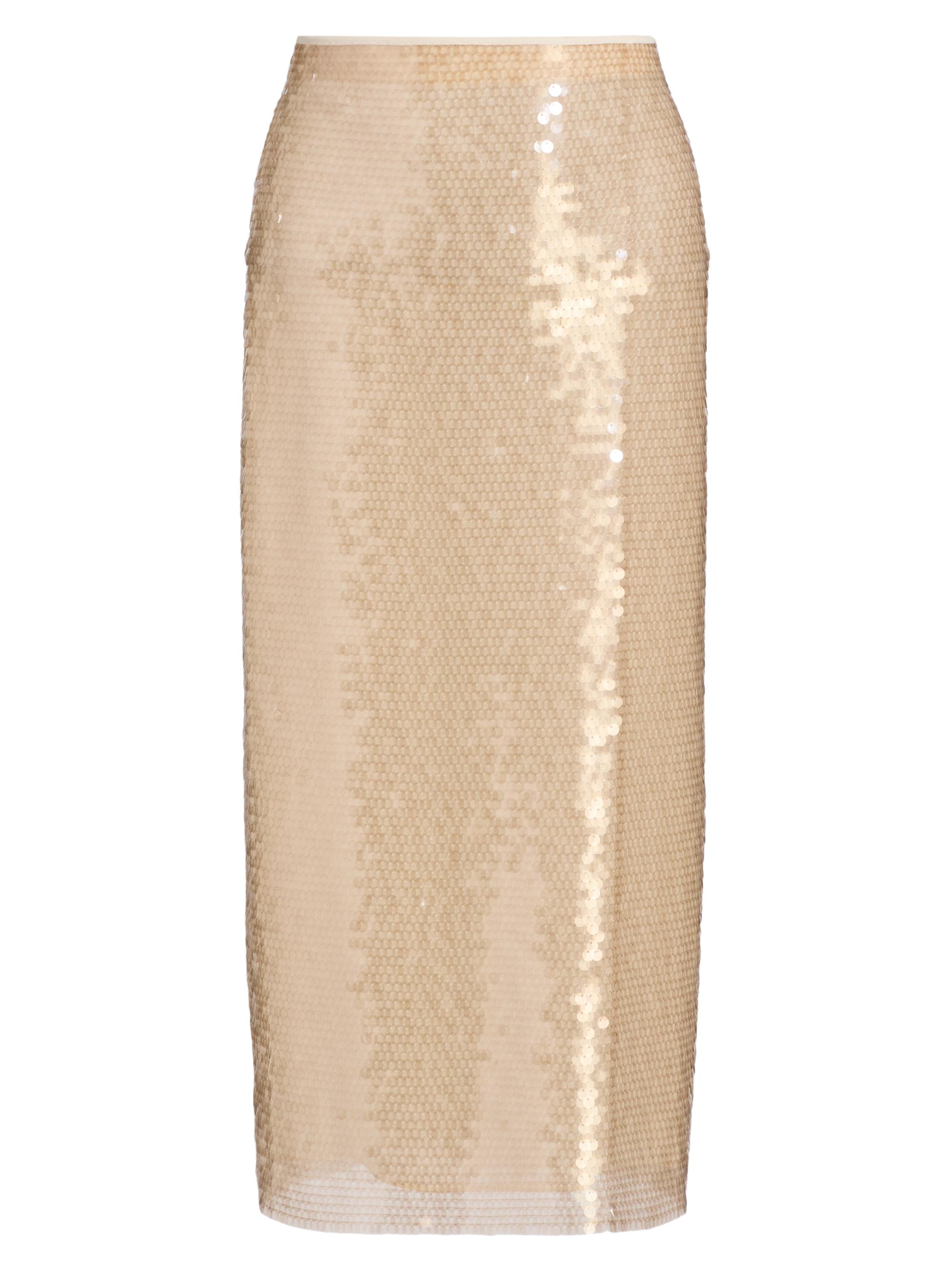 Tanya Taylor Women's Kiah Sequin Pencil Midi-Skirt - Champagne