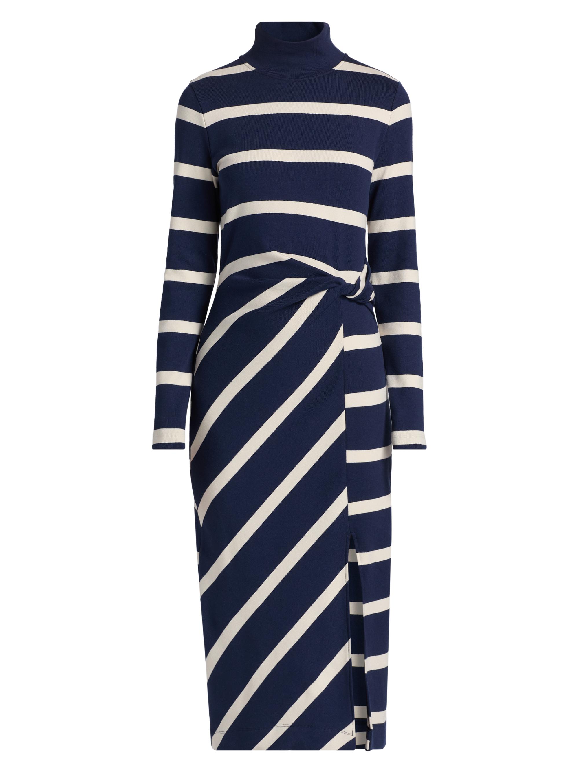 Tanya Taylor Women's Brindy Striped Stretch-Cotton Maxi Dress - Maritime Blue Cream Stripe
