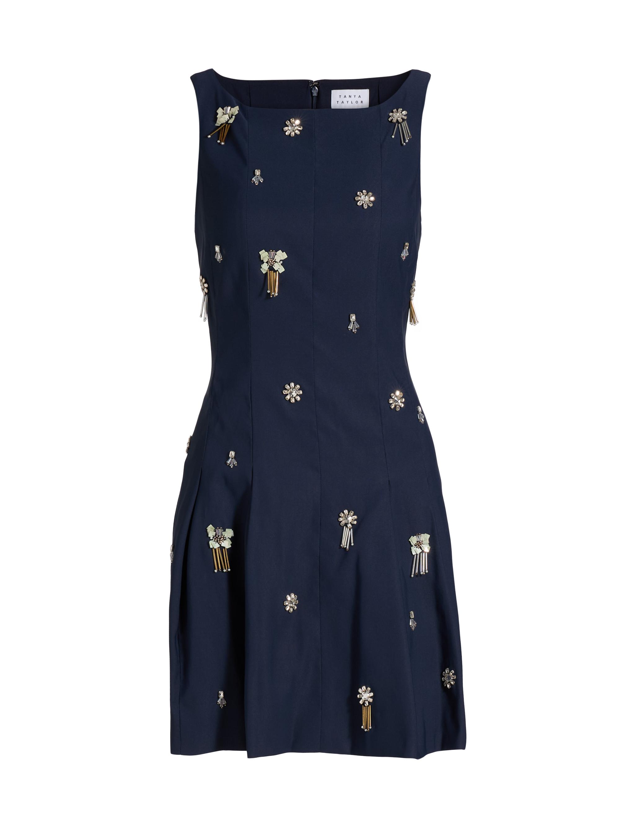 Tanya Taylor Women's Glenda Embellished Minidress - Midnight