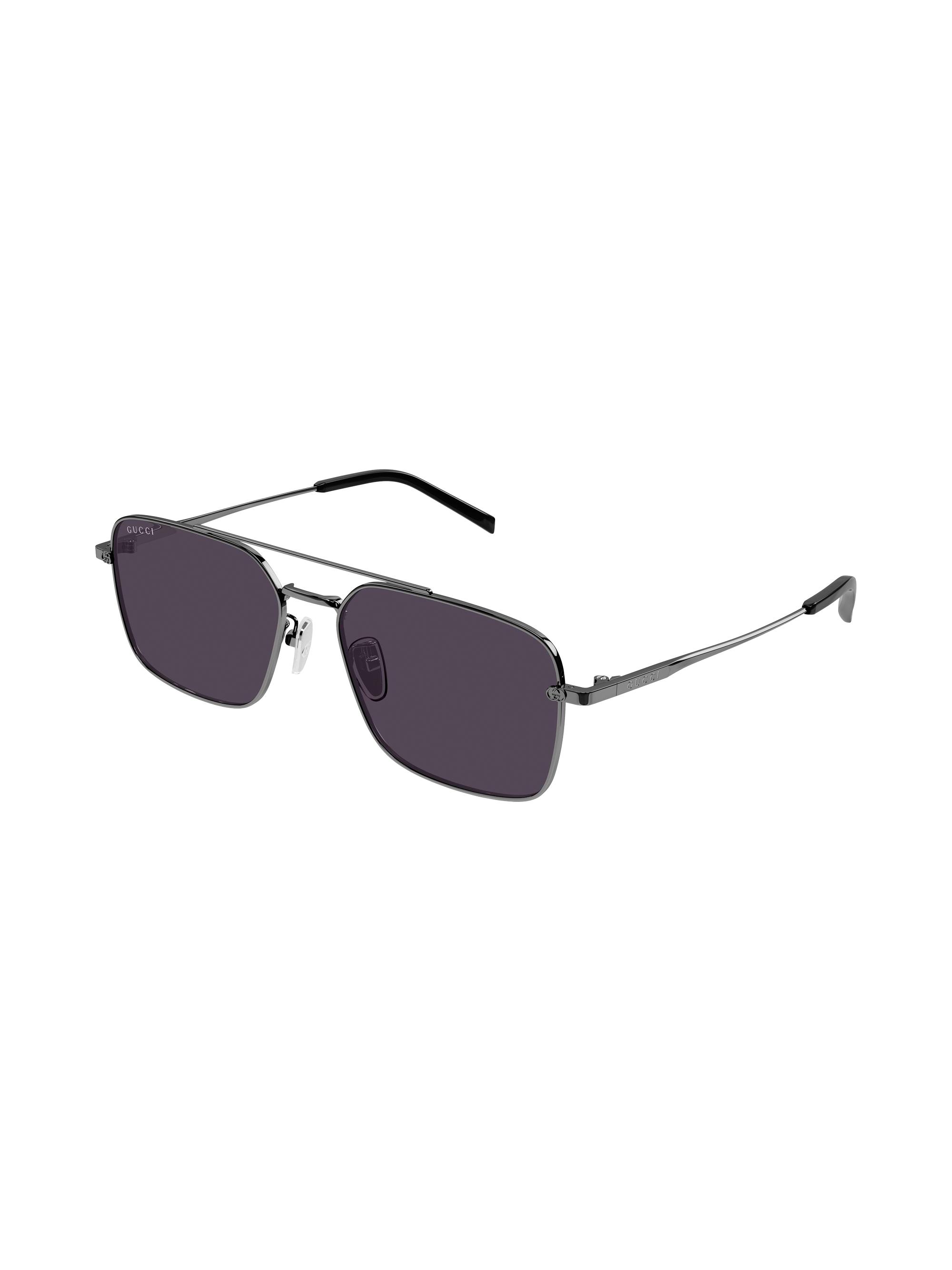 Gucci Men's Petit GG 58MM Aviator Sunglasses - Ruthenium