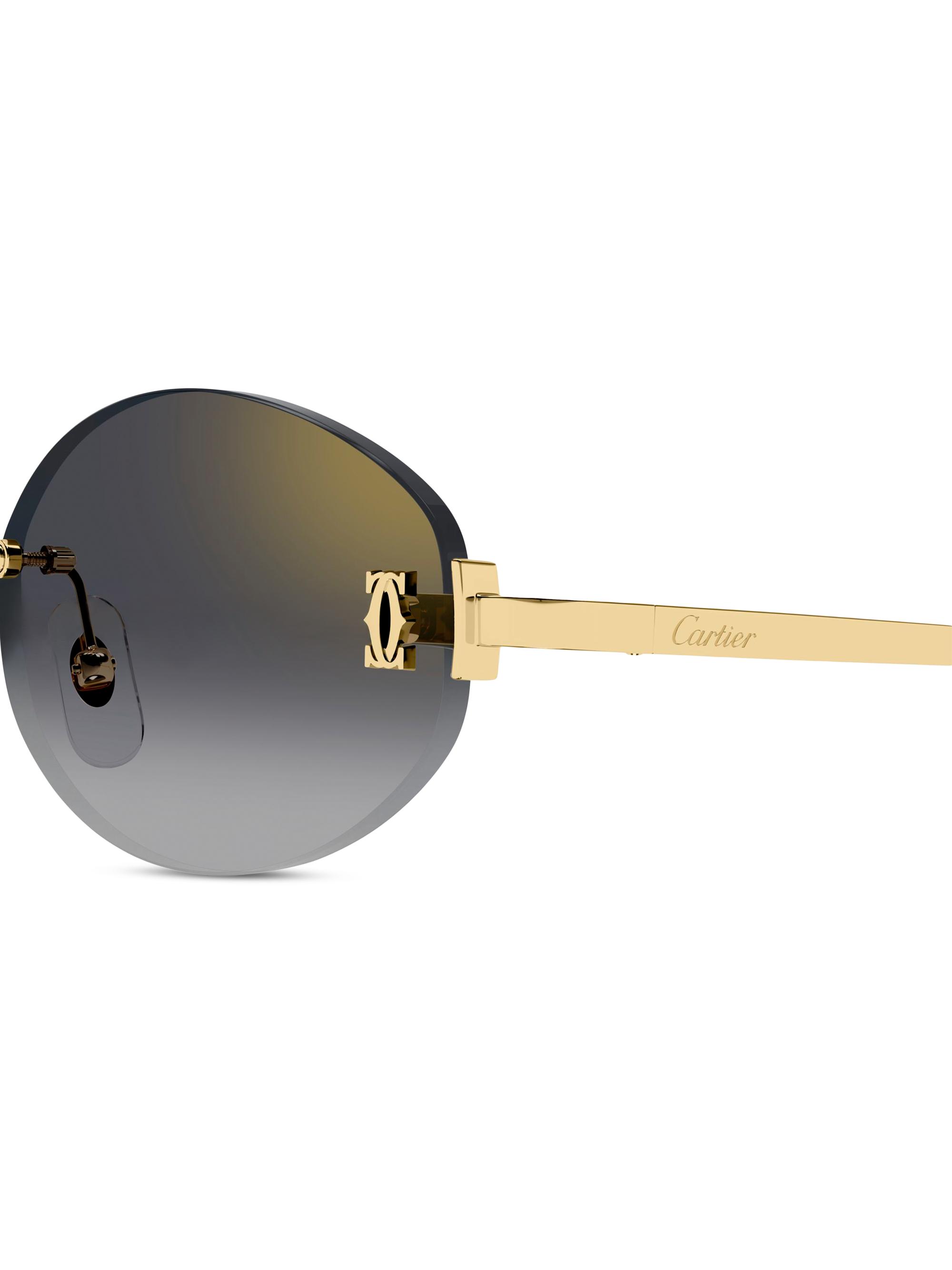 Cartier Double C 55MM Oval Sunglasses | Saks Fifth Avenue