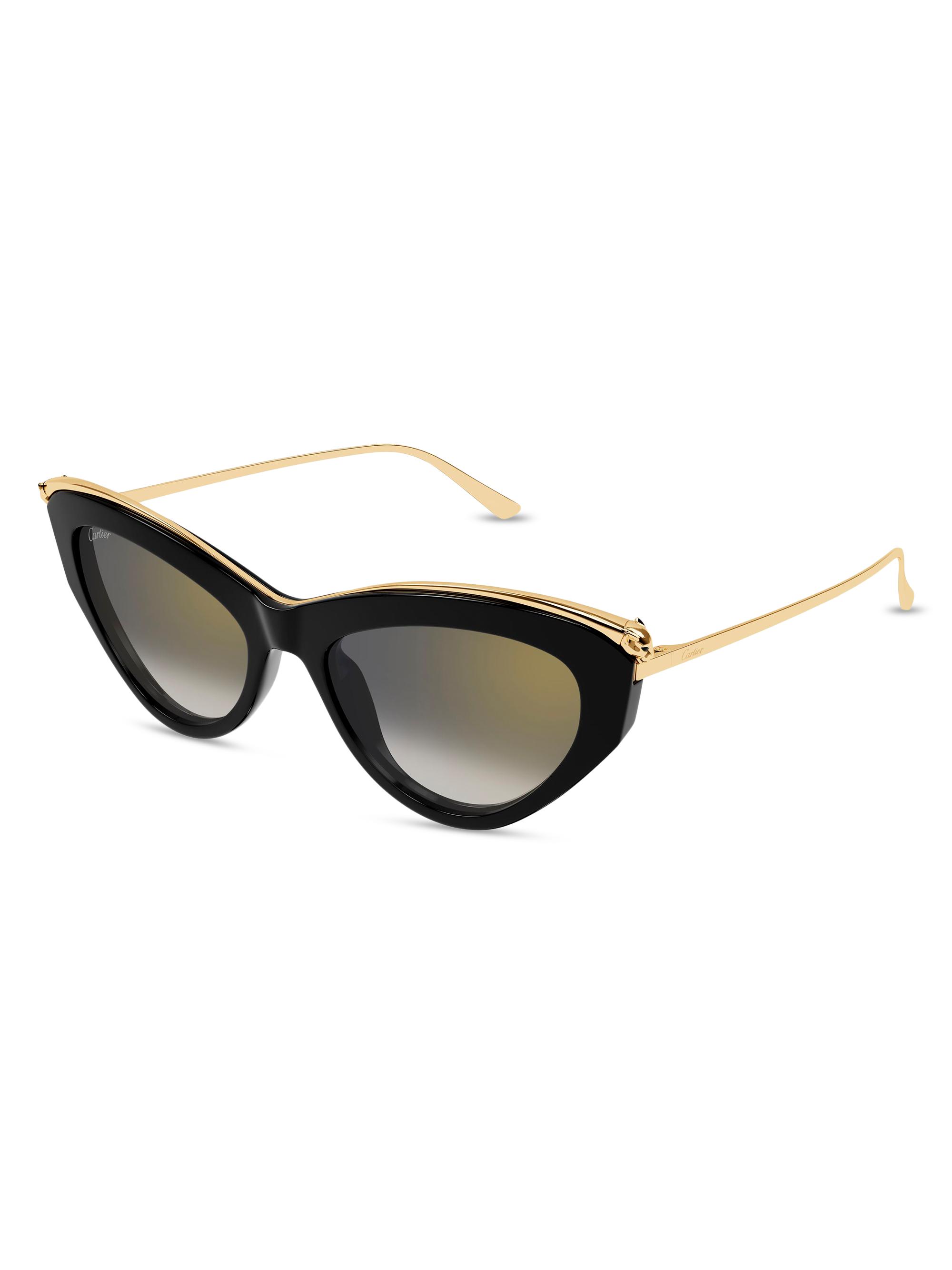 Cartier Women's Panthère Classic 55MM Cat-Eye Sunglasses - Black Yellow | Thumbnail 5