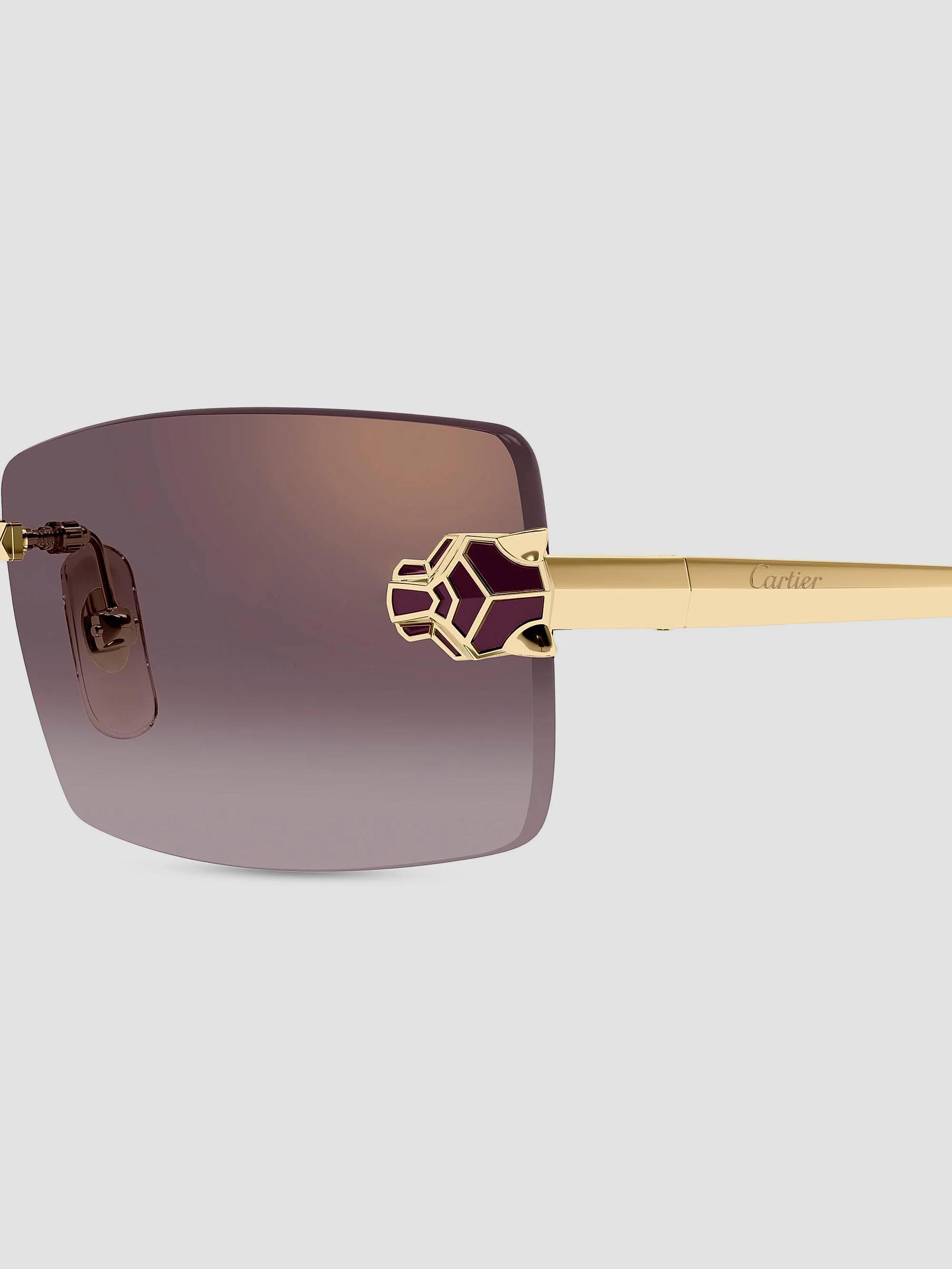 Cartier カルティエ　サングラス C55D40FL 135 Cartier Panthère Classic 55MM 24K-Gold-Plated Rectangular