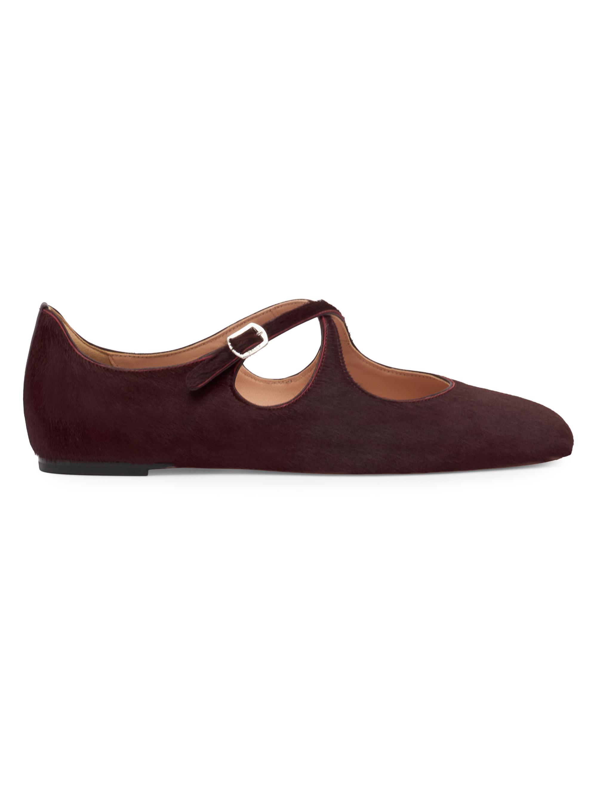 Bally Women's Beliska Crossed-Strap Ballerina Flats - Syrah