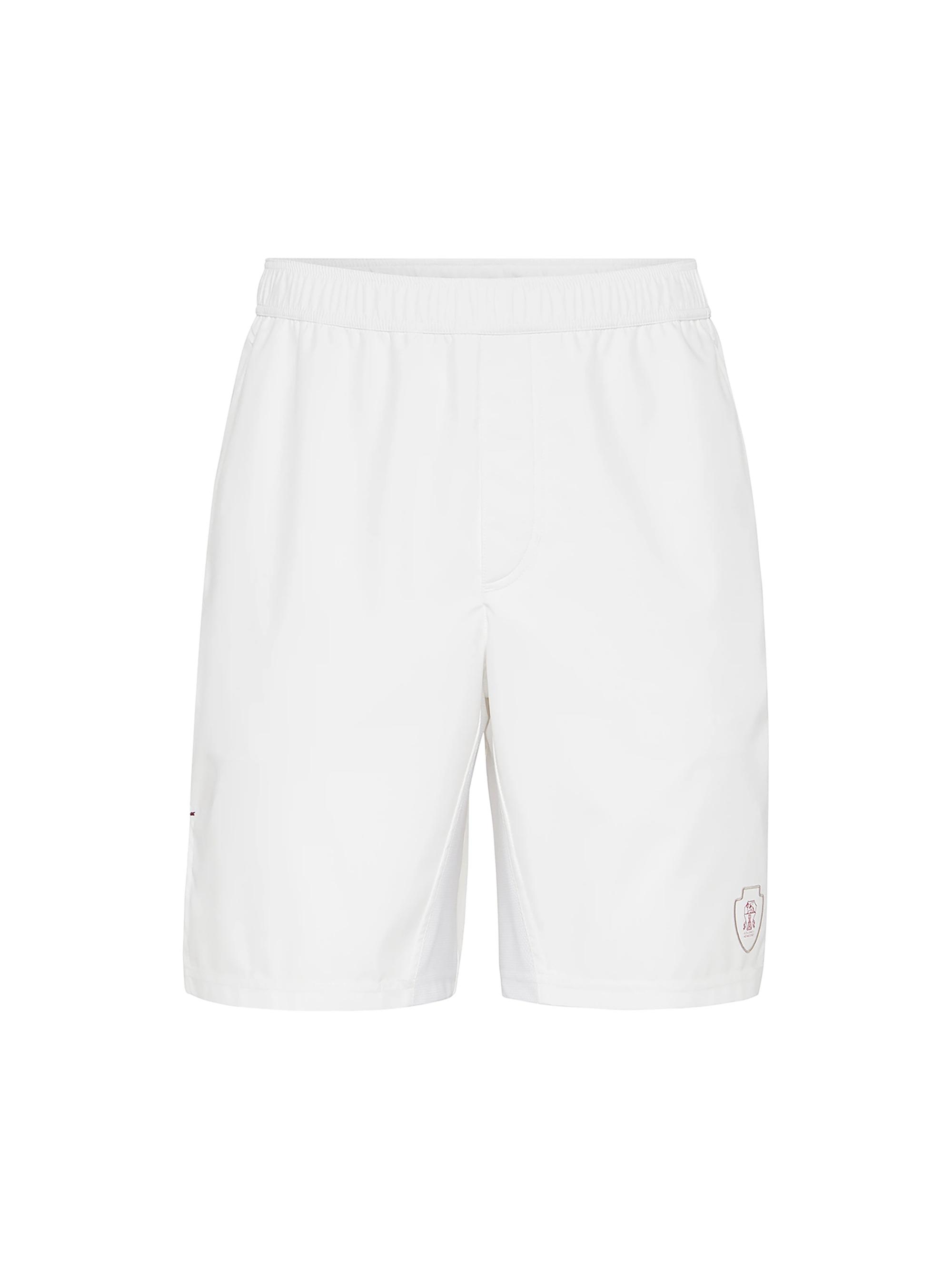 Brunello Cucinelli Men's Nylon Shorts with Logo - White