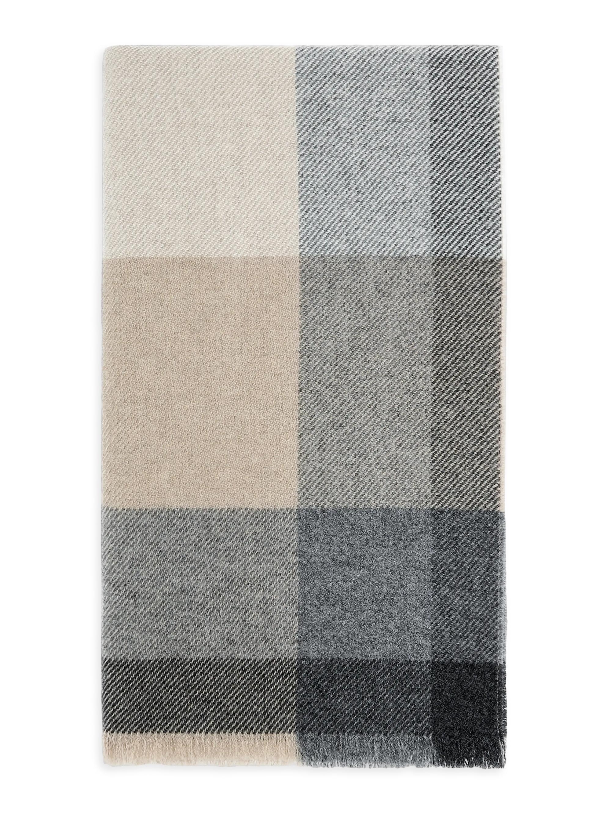 Brunello Cucinelli Men's Wool And Cashmere Checked Twill Scarf - Brown