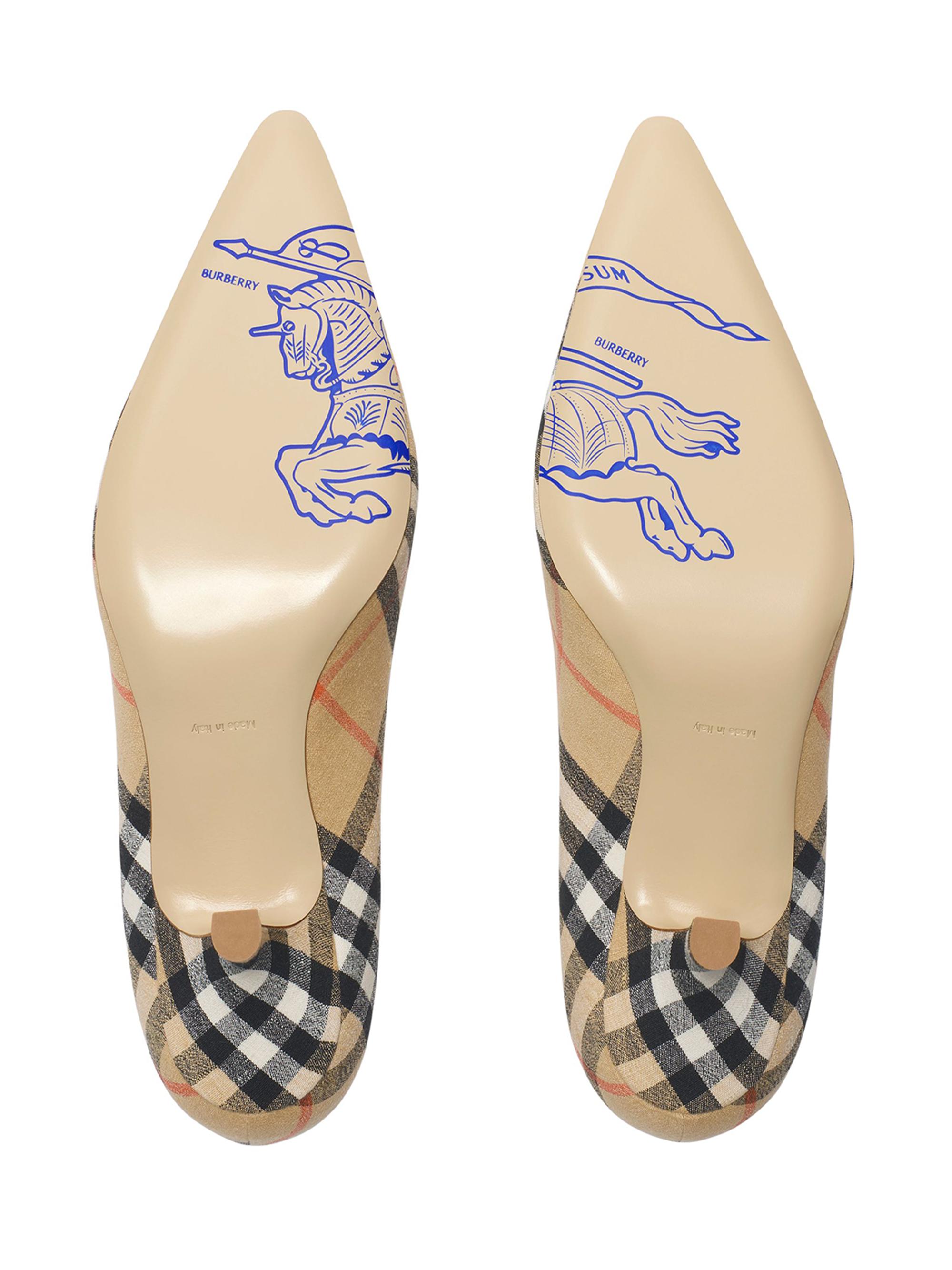 Burberry Dame Check 55MM Pumps | Saks Fifth Avenue