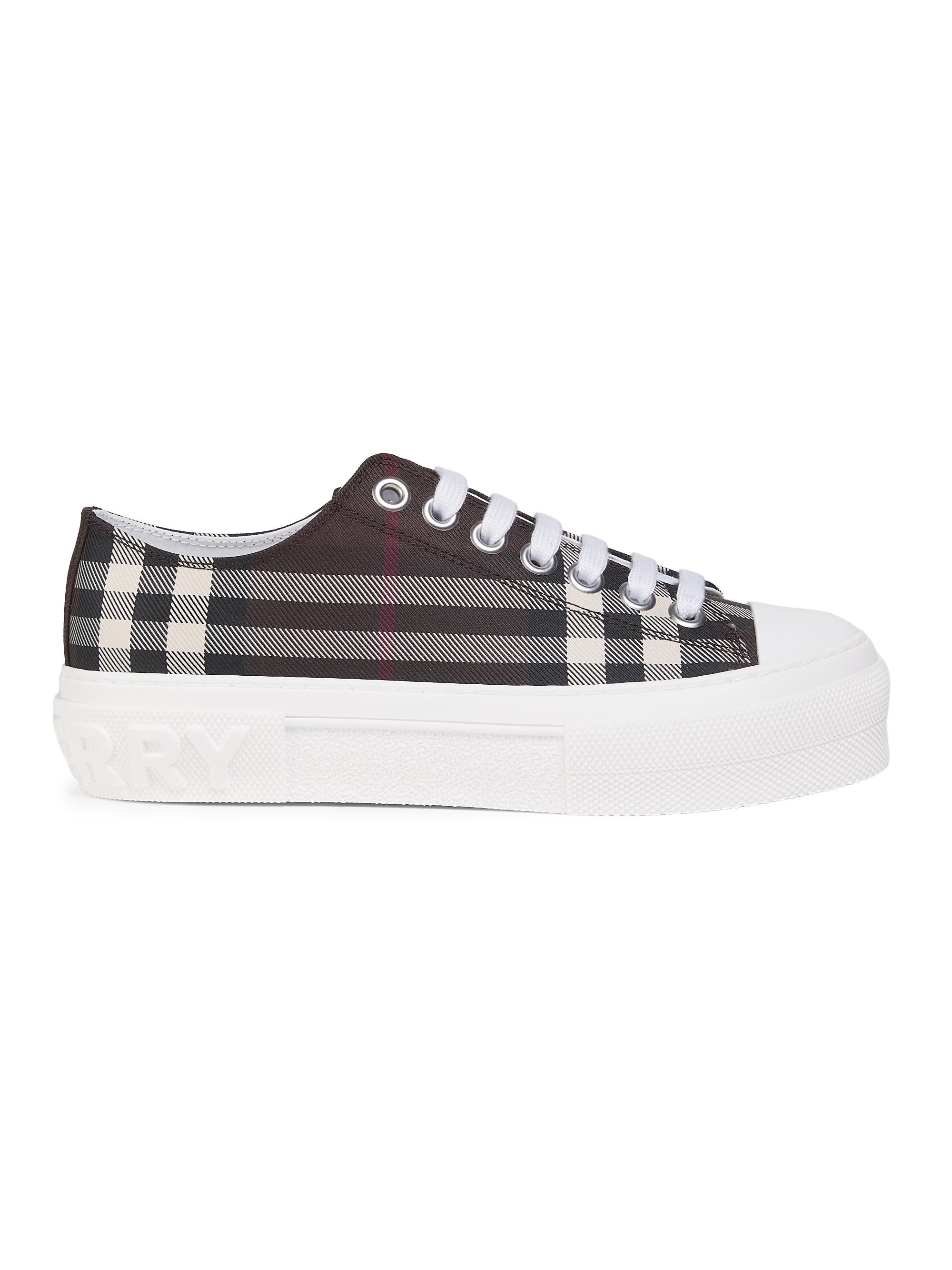 Burberry Women's Jack Check Tennis Sneakers - Mahogany Check