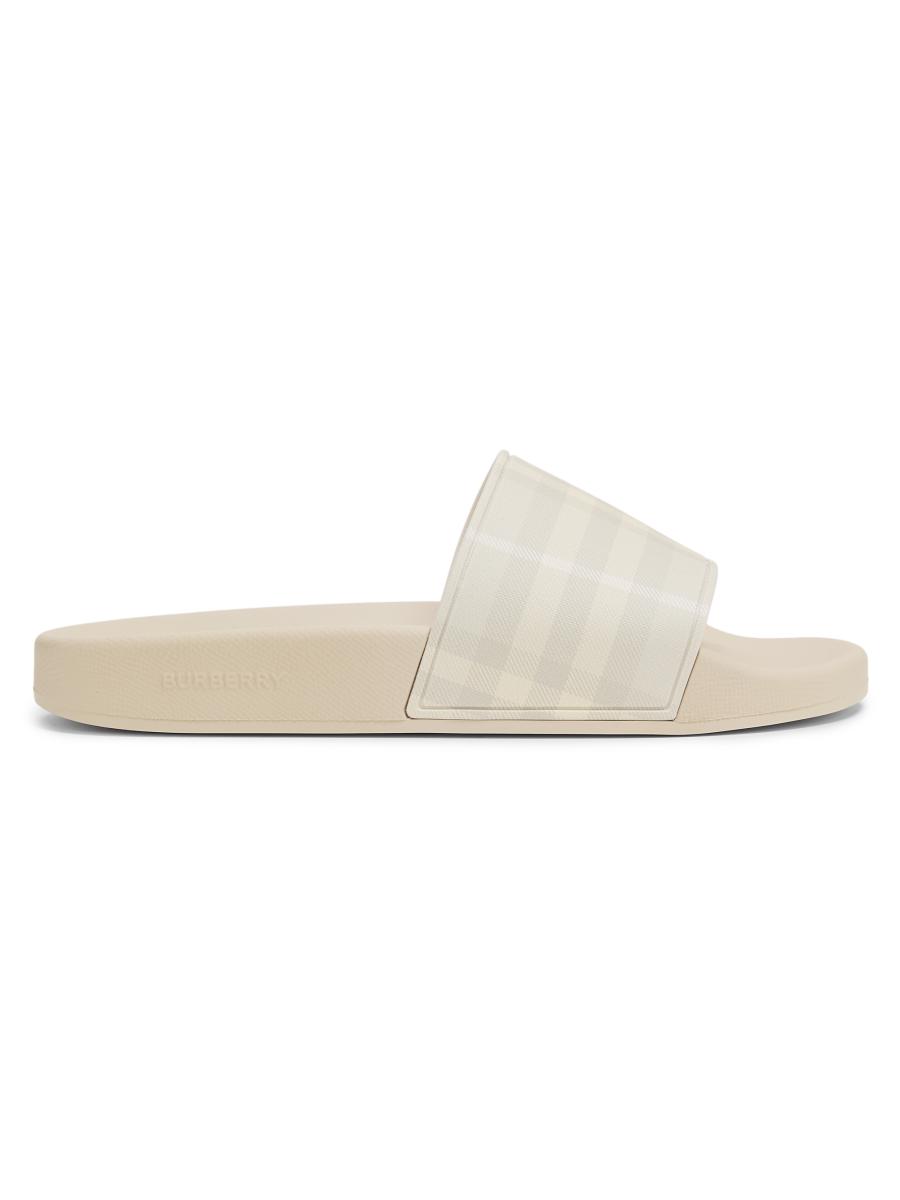Burberry Furley Check Slides | Saks Fifth Avenue