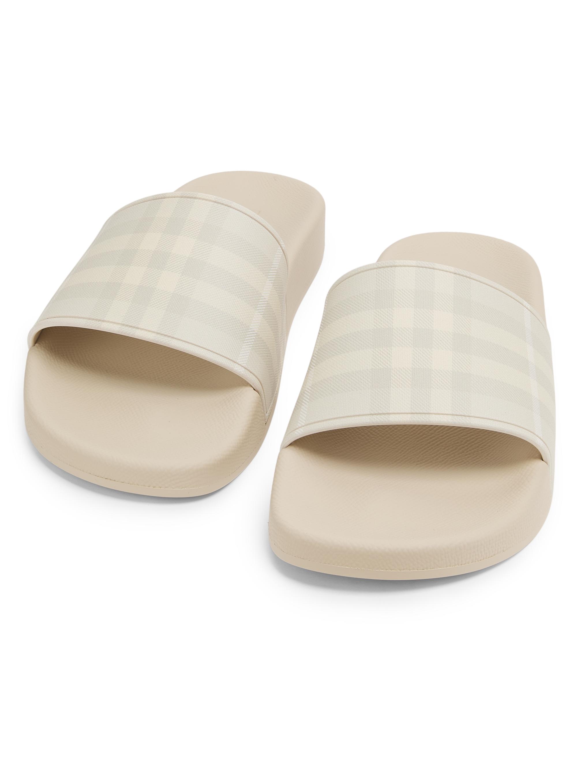 Burberry Furley Check Slides | Saks Fifth Avenue