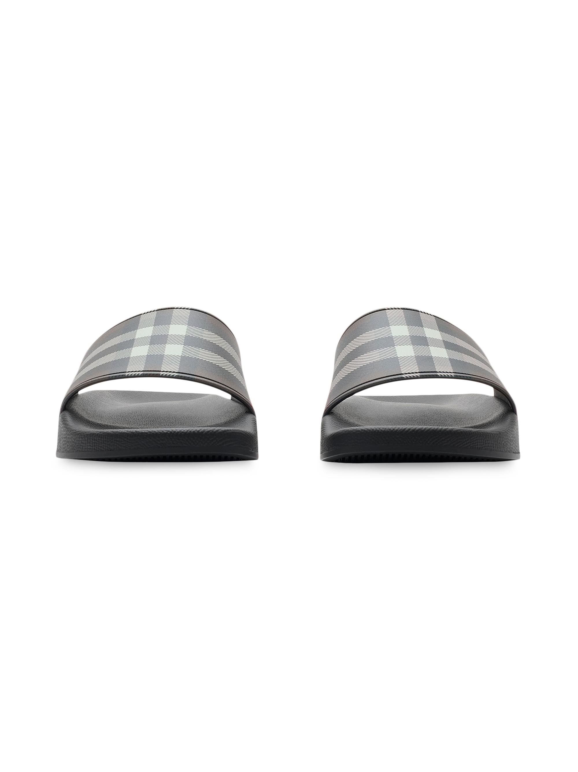 Burberry Furley Check Slides | Saks Fifth Avenue