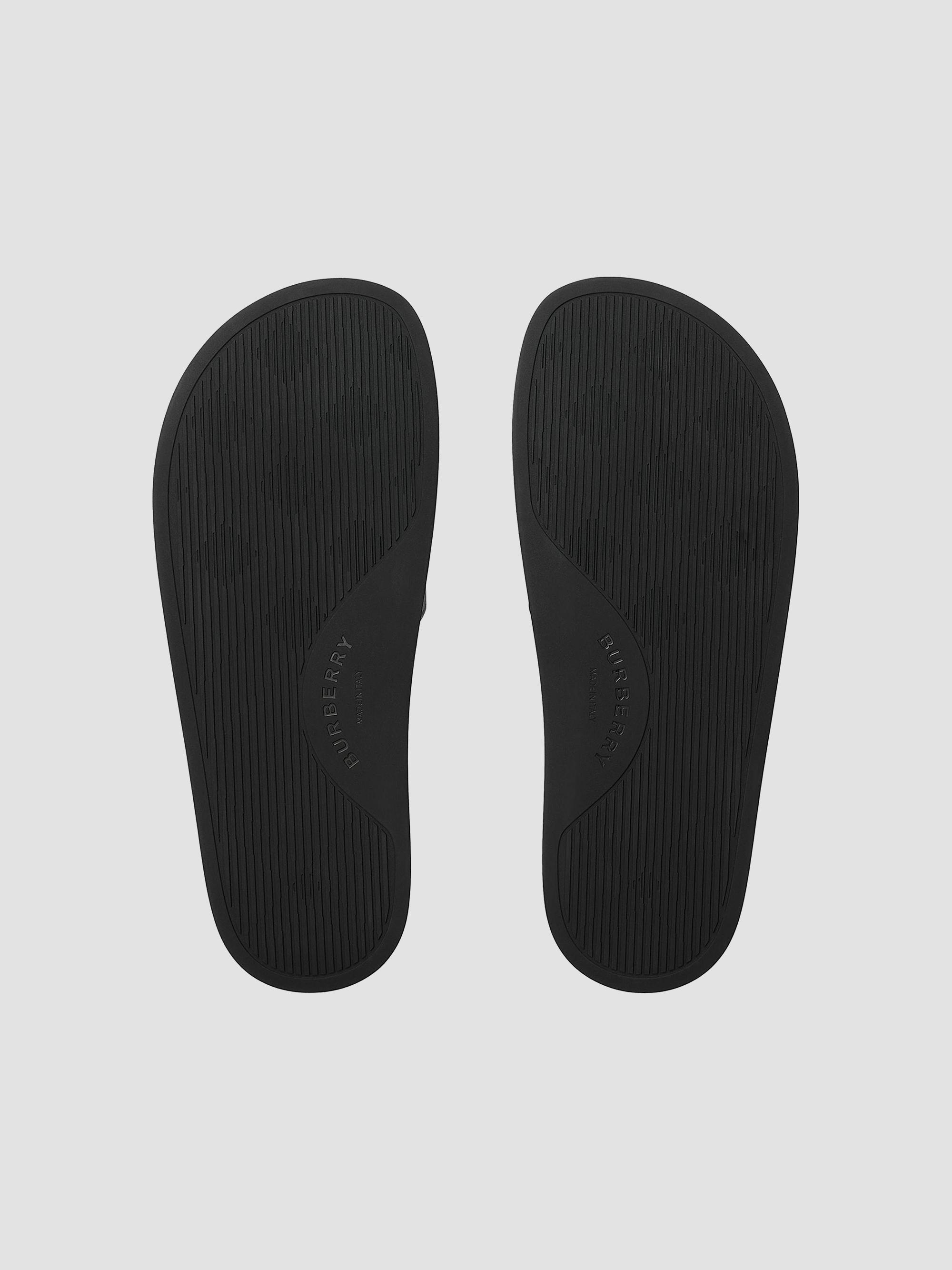 Burberry Furley Check Slides | Saks Fifth Avenue