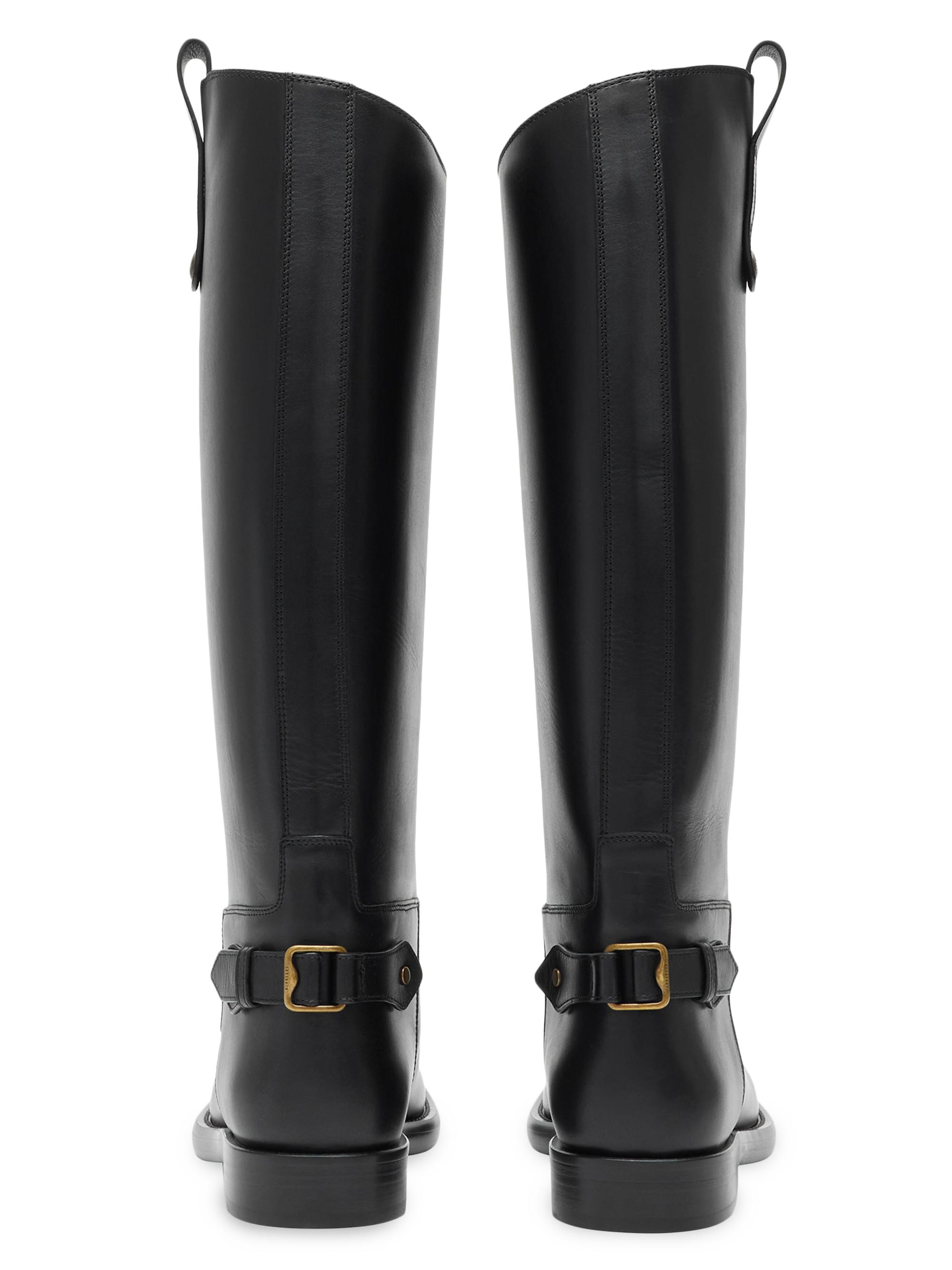 Burberry Cavalier 30MM Leather Boots | Saks Fifth Avenue