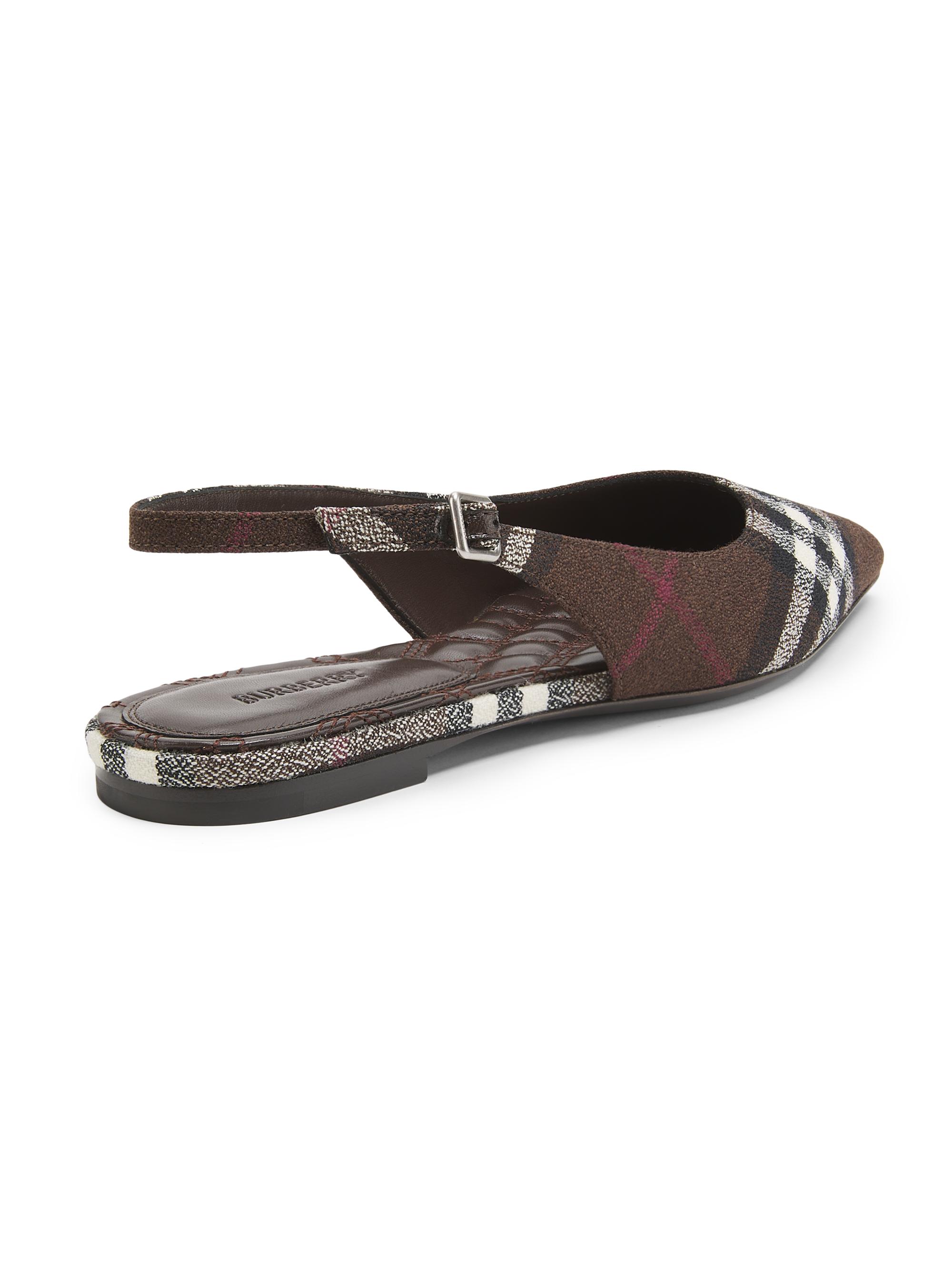Burberry Dame Check Slingback Flats | Saks Fifth Avenue